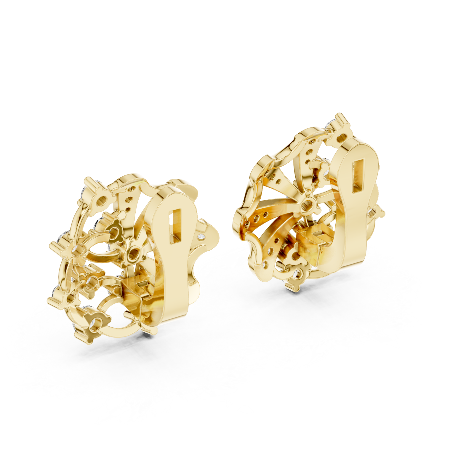  Gold Celestial Veil Harmonic Jewellery Earrings Side View