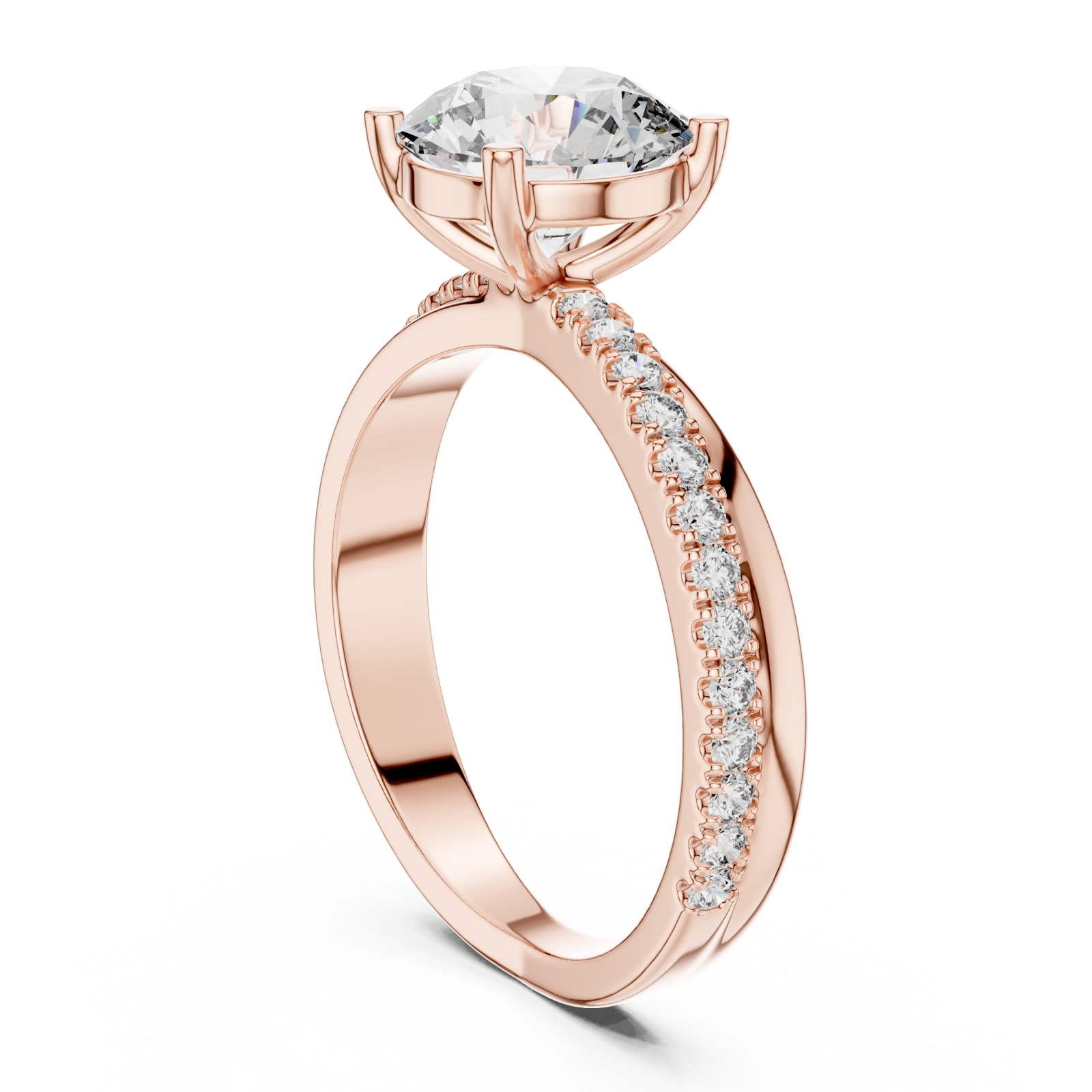  Rose Gold Celestial Ribbon Sparkle Band Left View