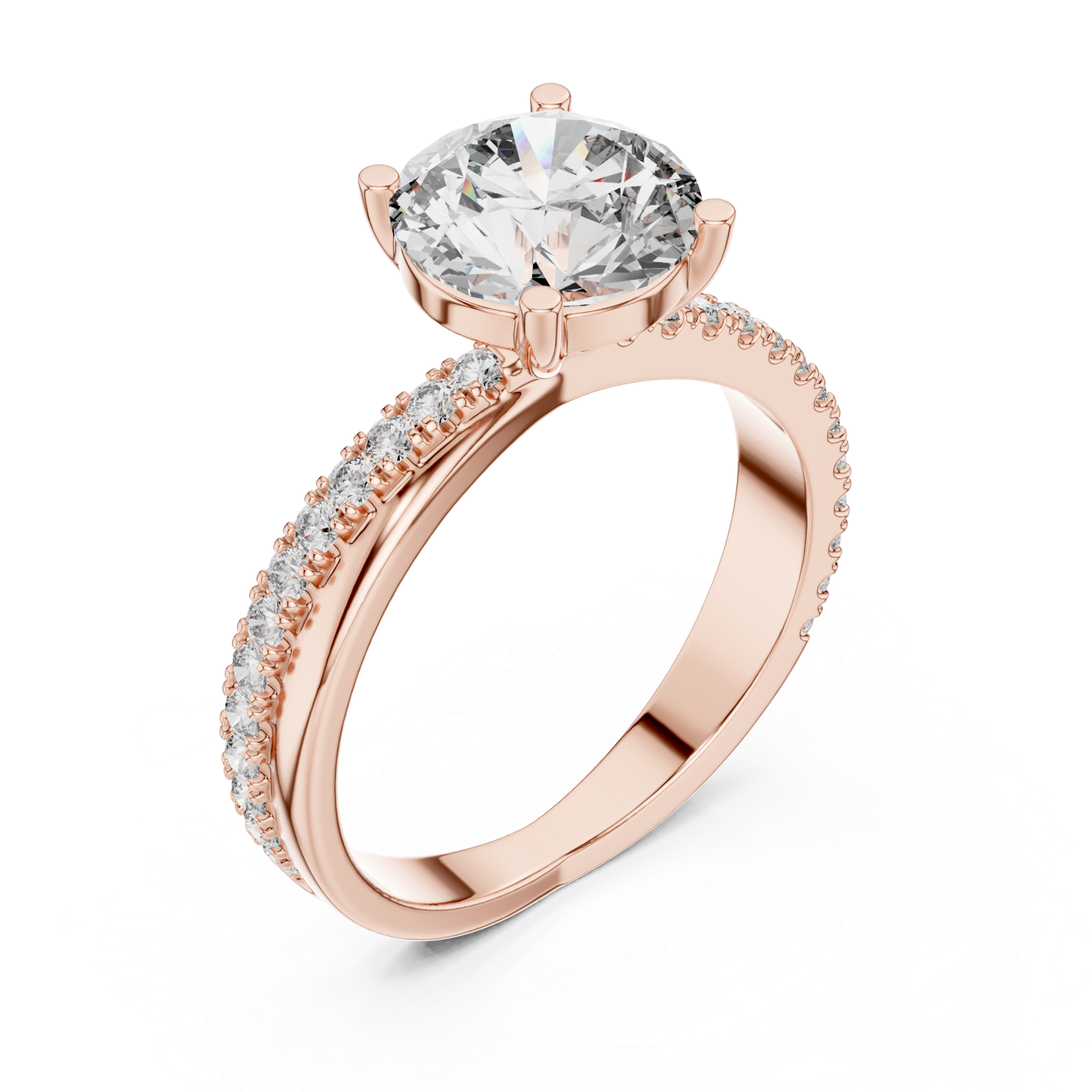  Rose Gold Celestial Ribbon Sparkle Band Right View