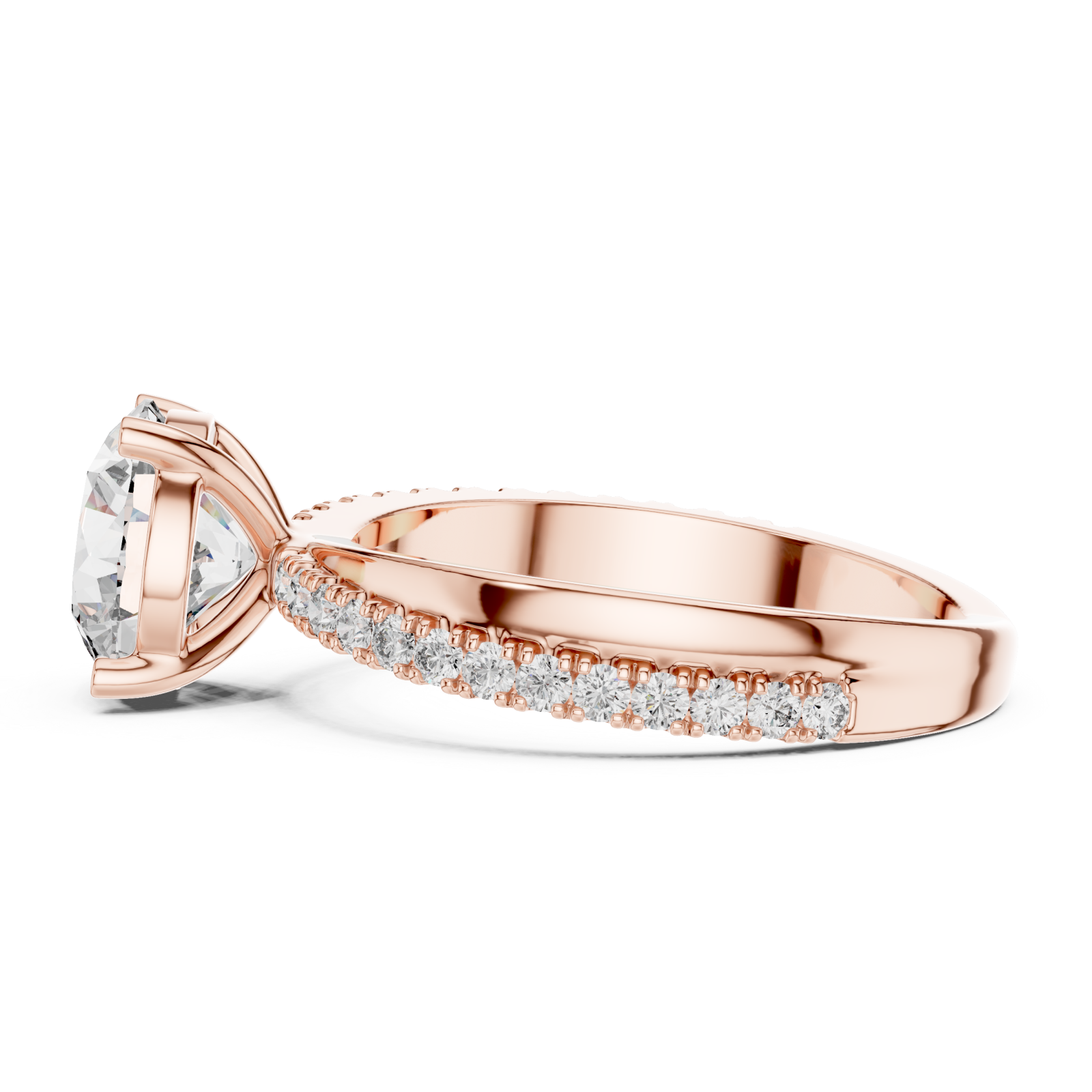  Rose Gold Celestial Ribbon Sparkle Band Side View
