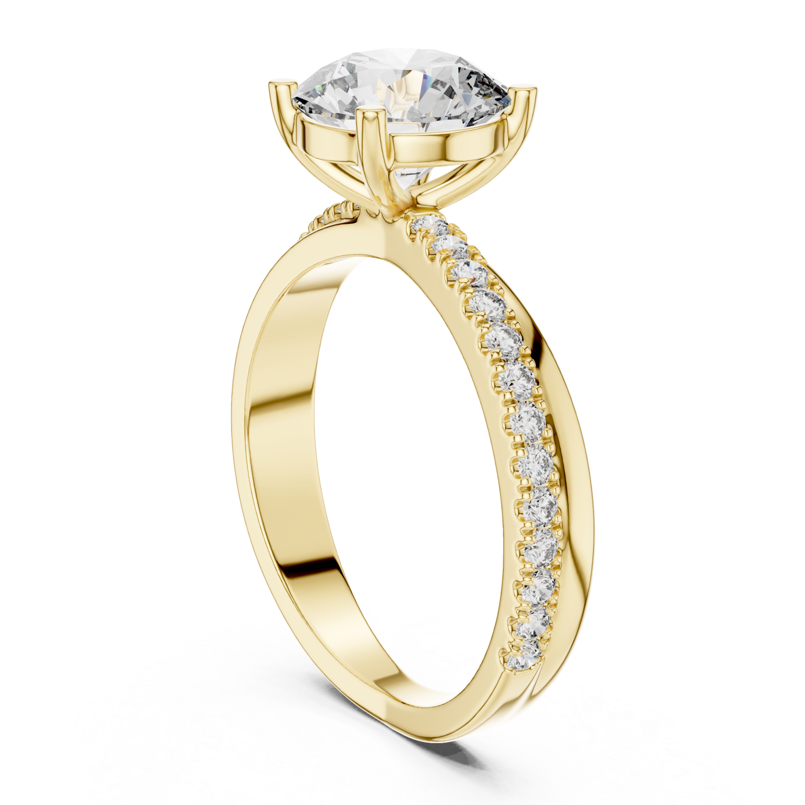  Gold Celestial Ribbon Sparkle Band Left View