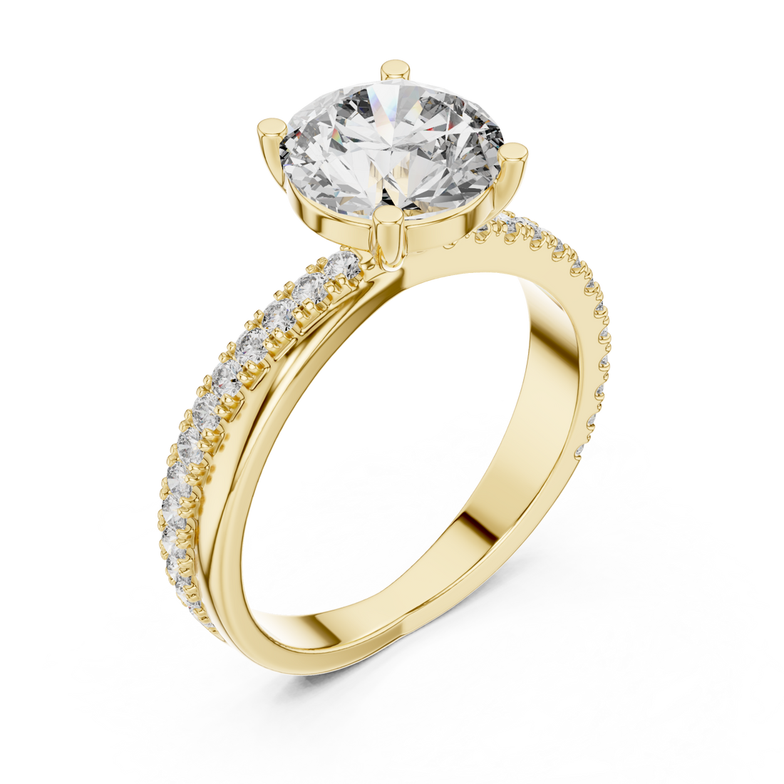 Gold Celestial Ribbon Sparkle Band Right View