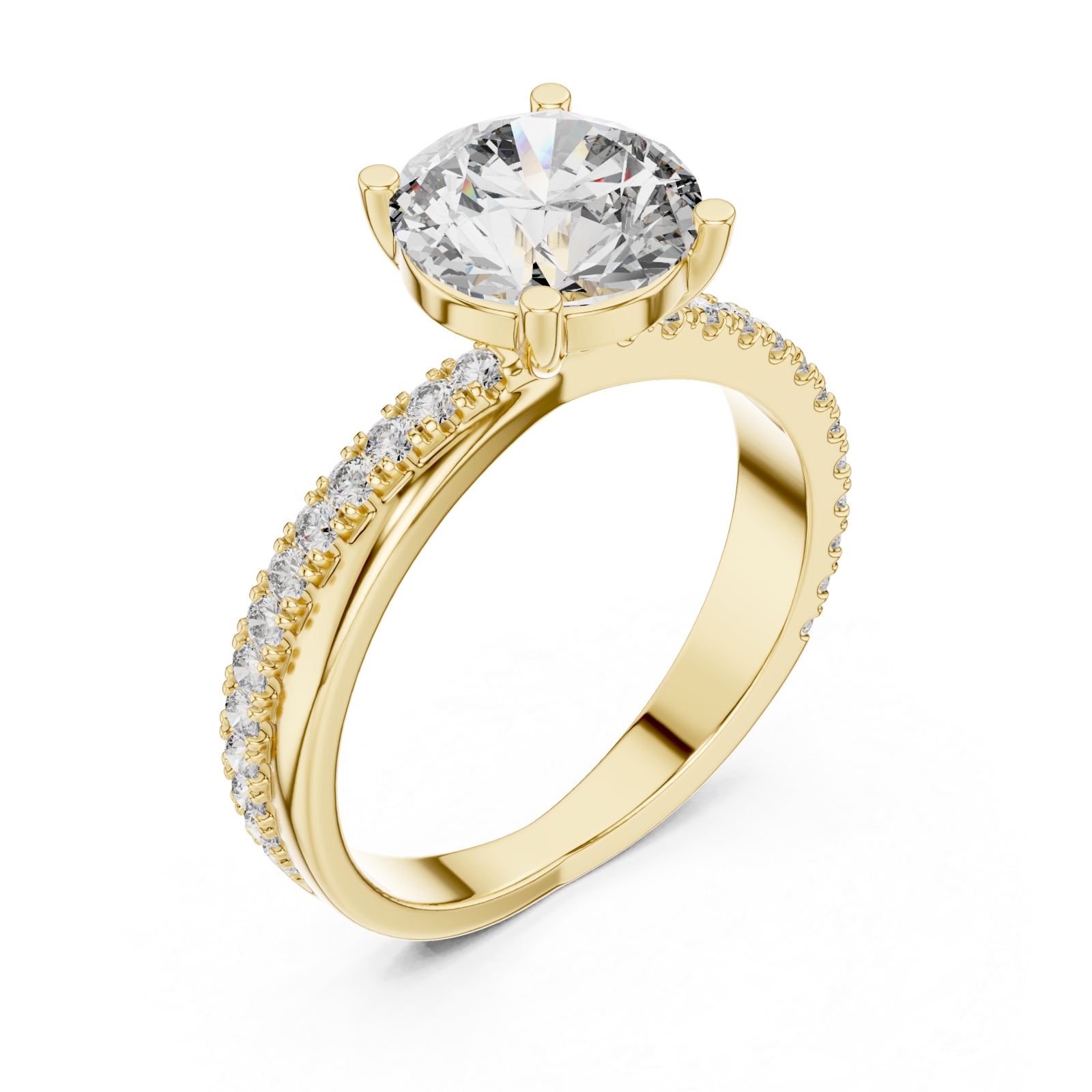 Gold Celestial Ribbon Sparkle Band Right View
