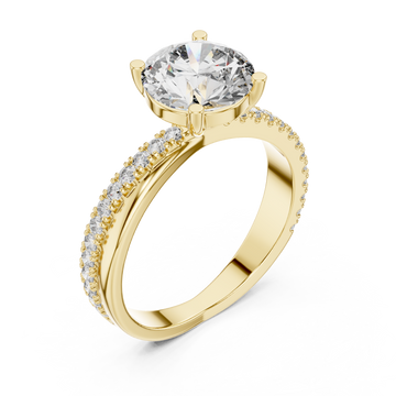Gold Celestial Ribbon Sparkle Band Right View