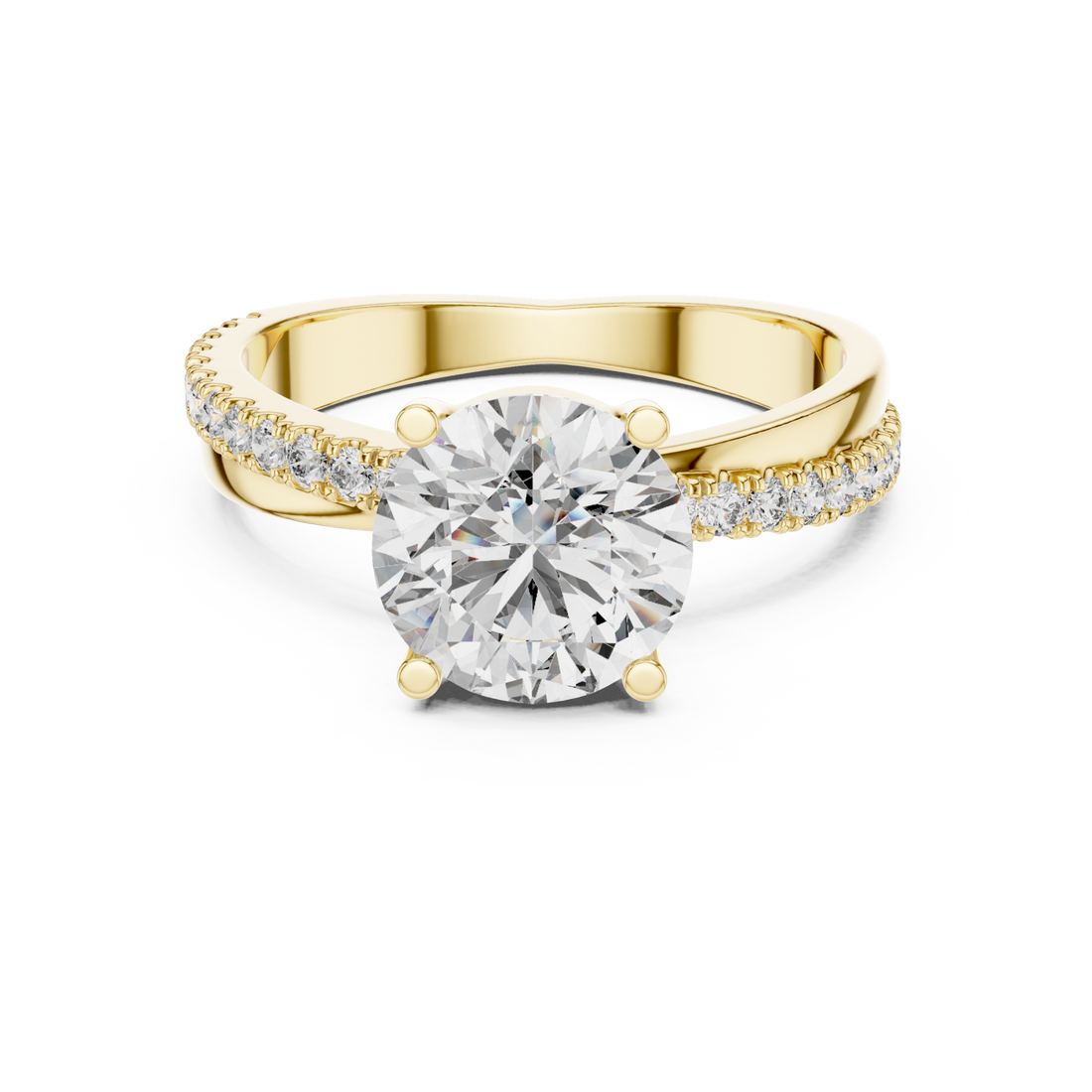 Gold Celestial Ribbon Sparkle Band Right View