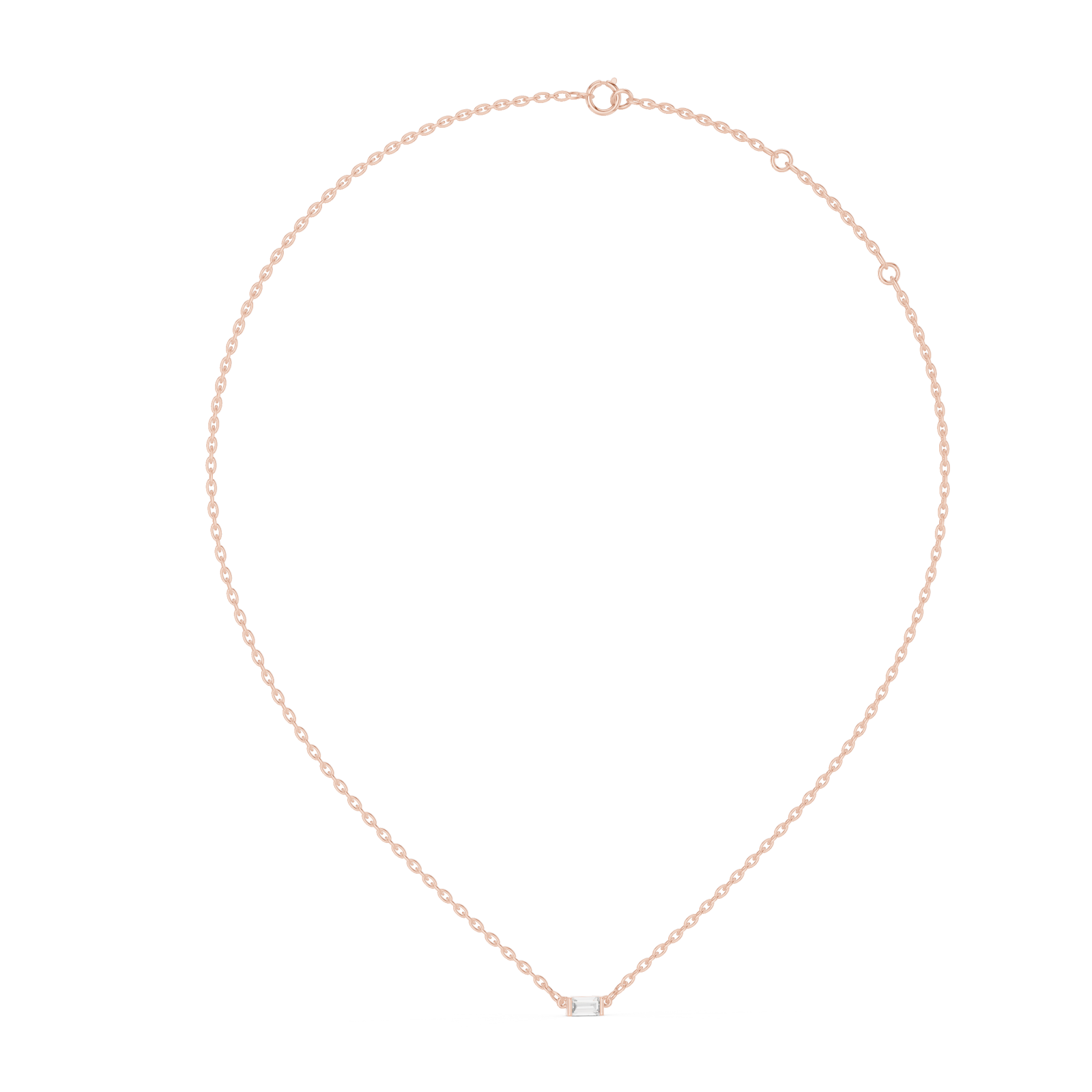  Rose Gold Serene Edge Pendant Left View