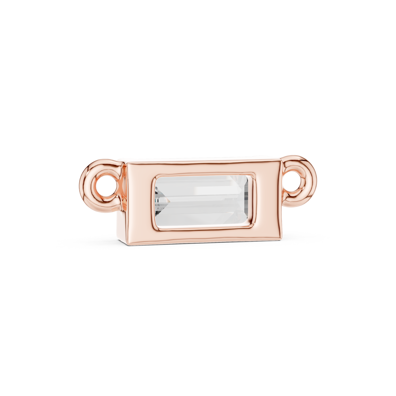  Rose Gold Serene Edge Pendant Front View
