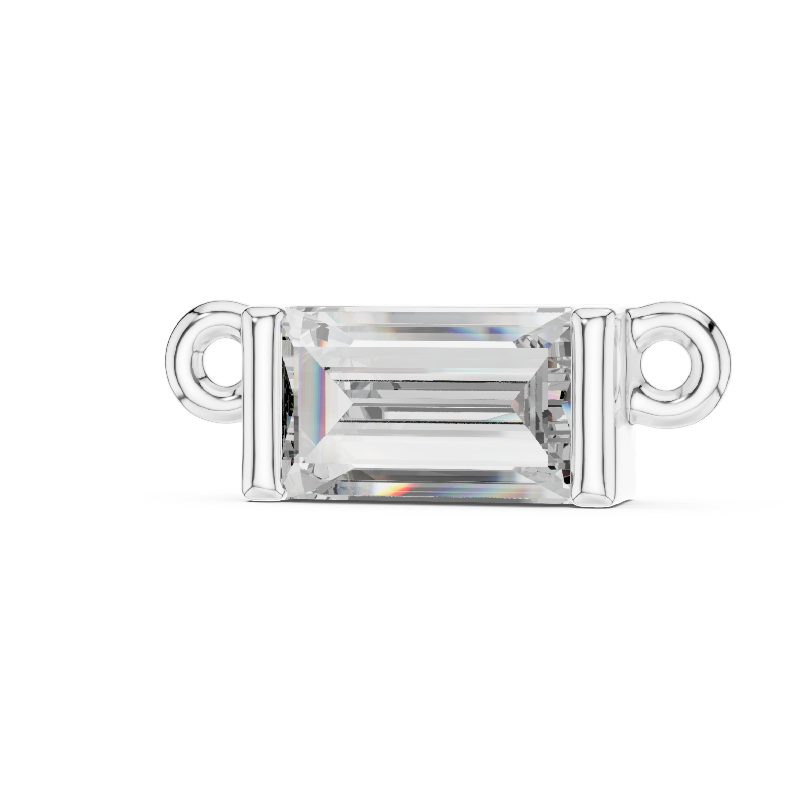  White Gold Serene Edge Pendant Right View