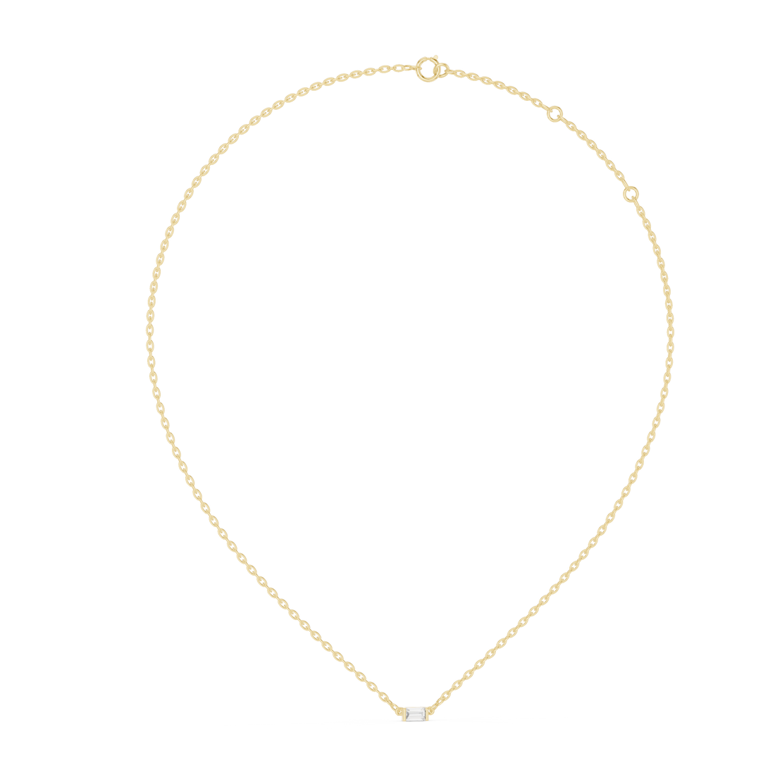 Gold Serene Edge Pendant Right View