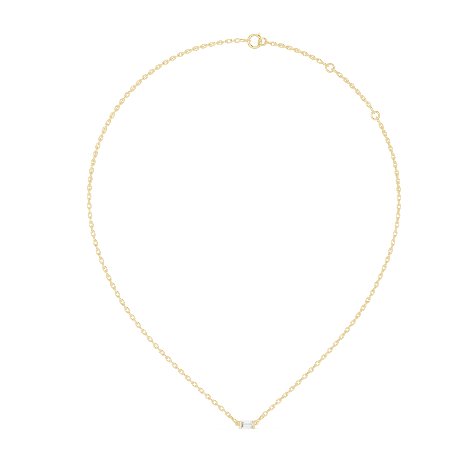  Gold Serene Edge Pendant Left View