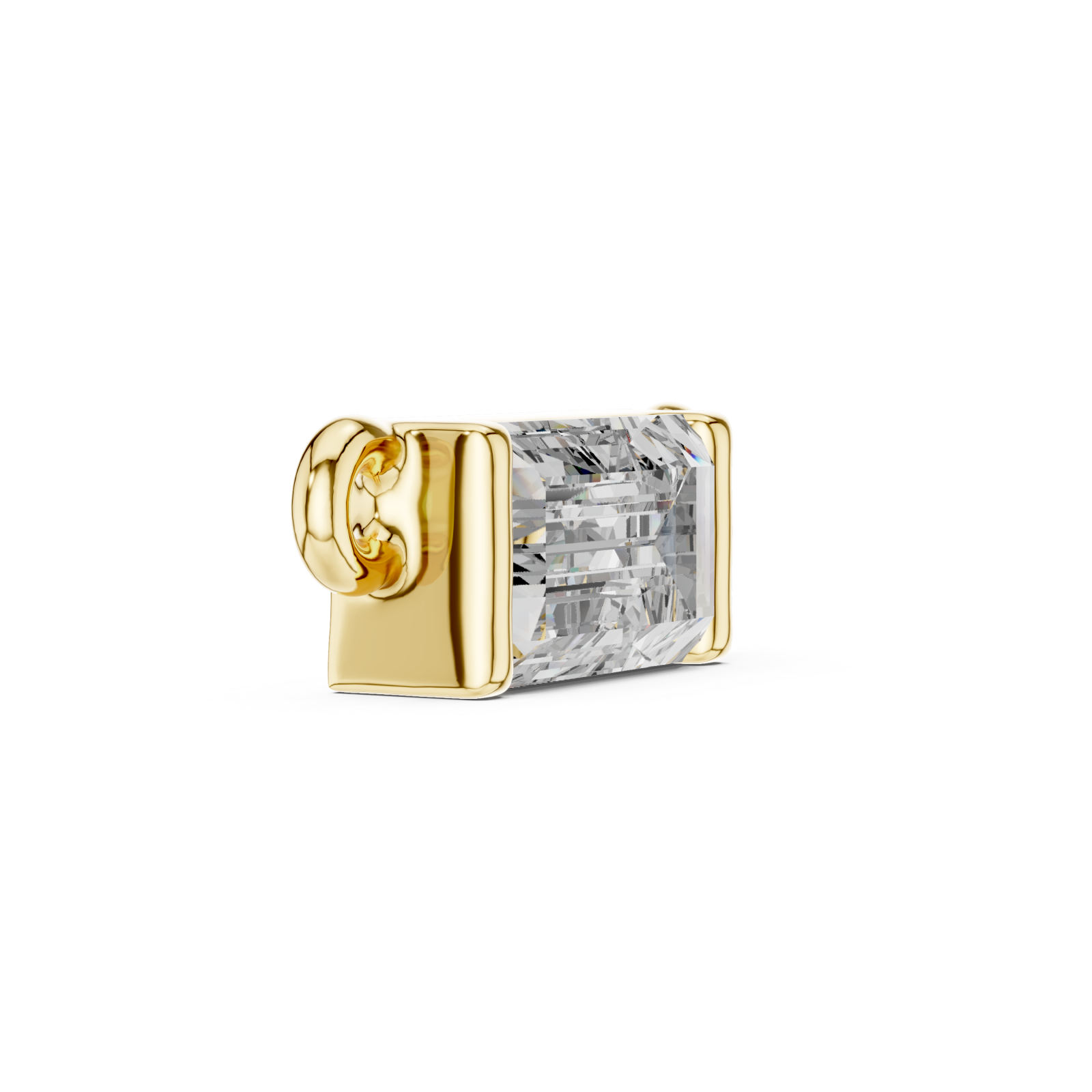  Gold Serene Edge Pendant Side View