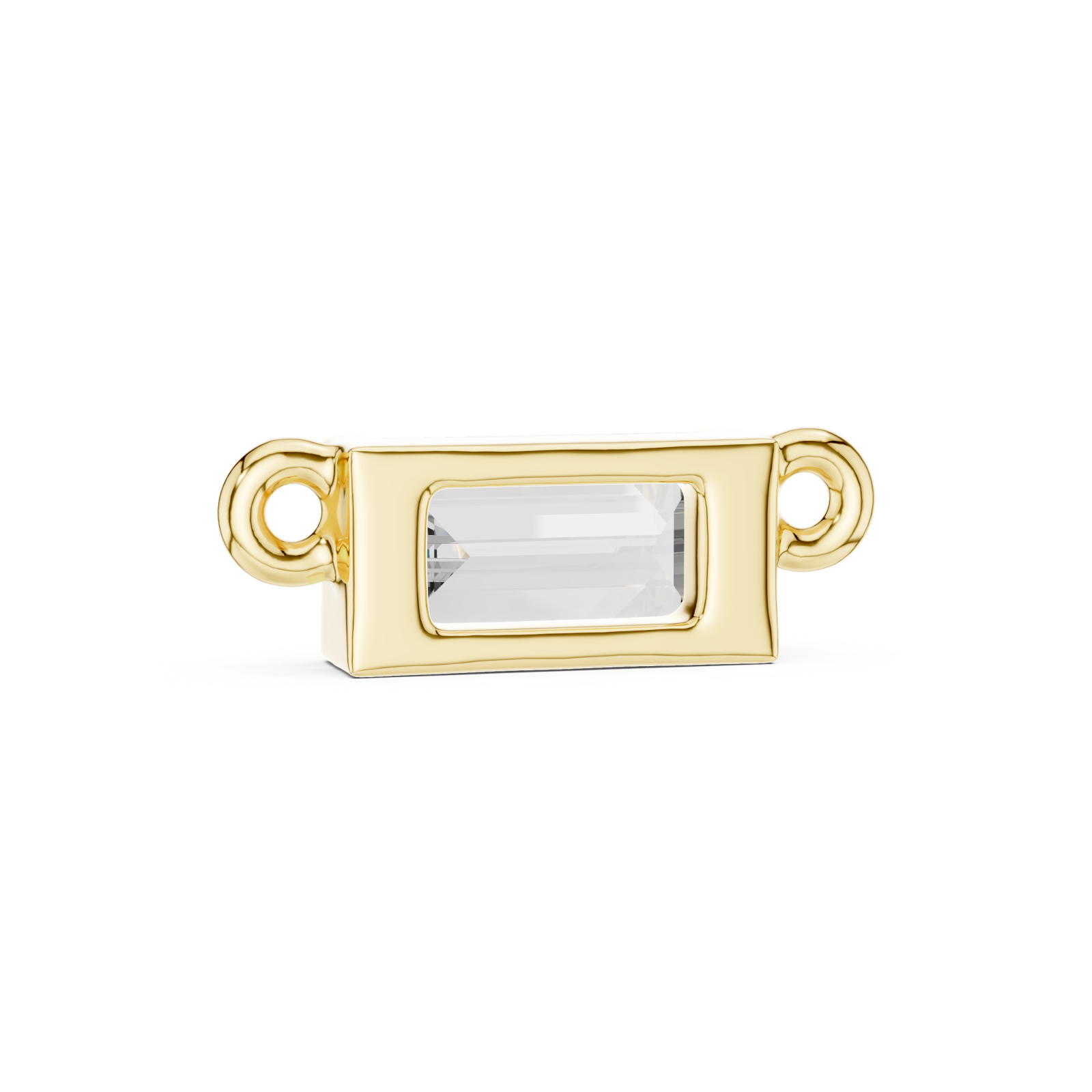  Gold Serene Edge Pendant Front View