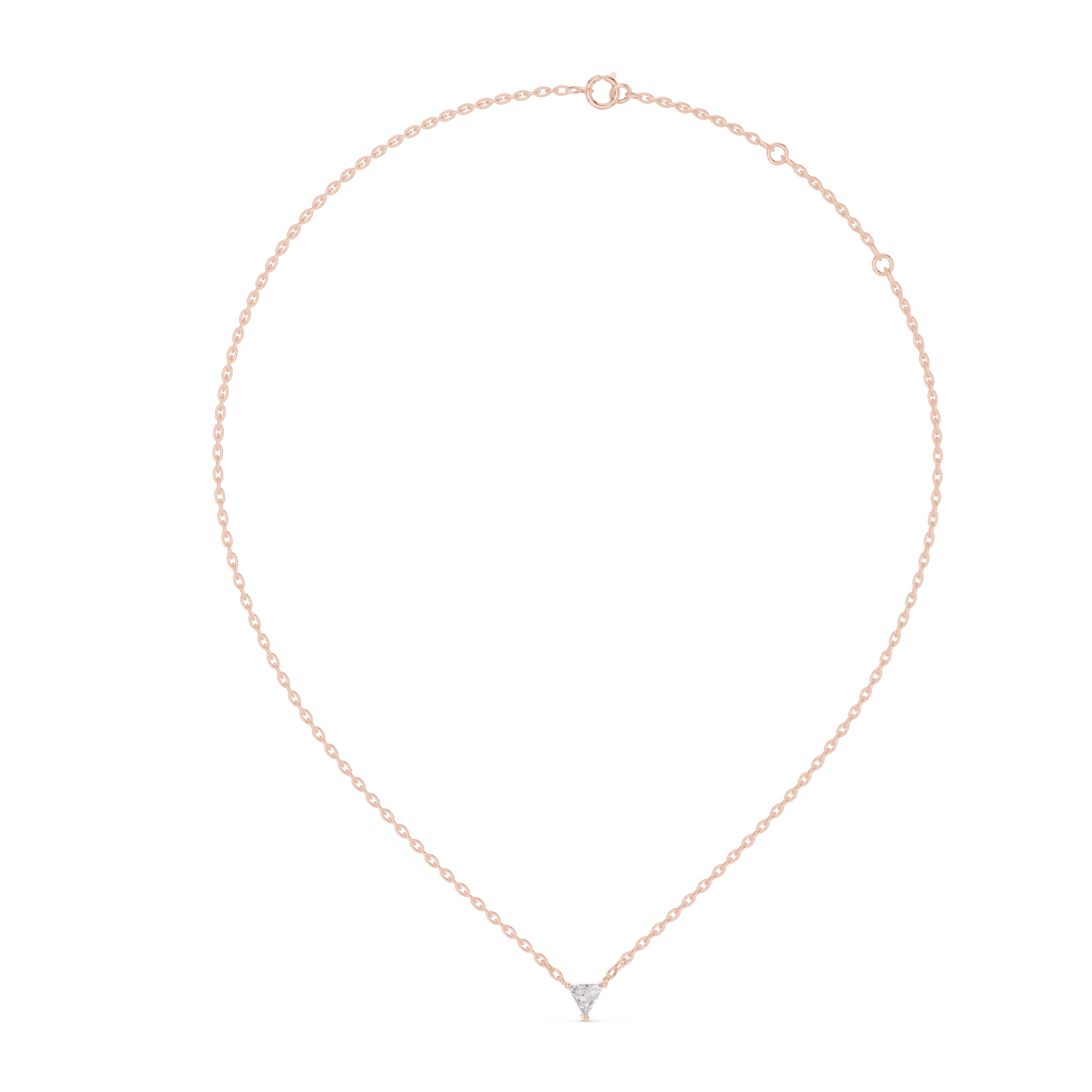  Rose Gold Celestial Trillion Harmony Pendant Left View