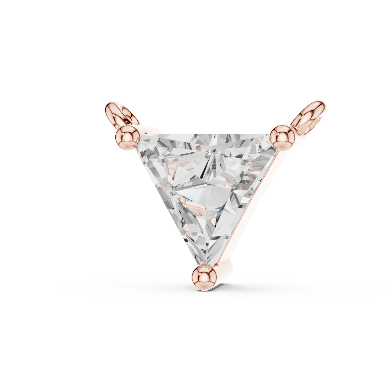  Rose Gold Celestial Trillion Harmony Pendant Right View