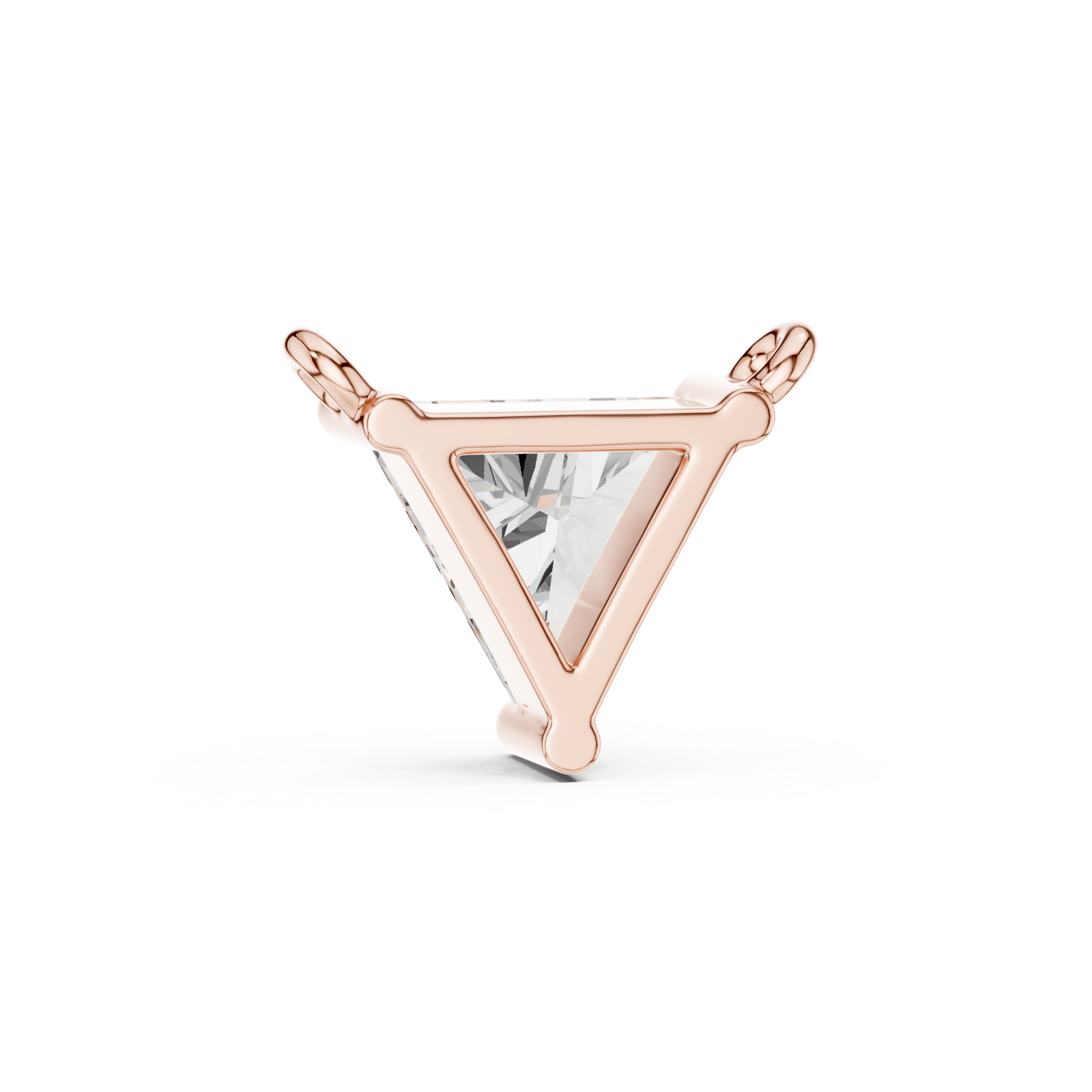  Rose Gold Celestial Trillion Harmony Pendant Front View