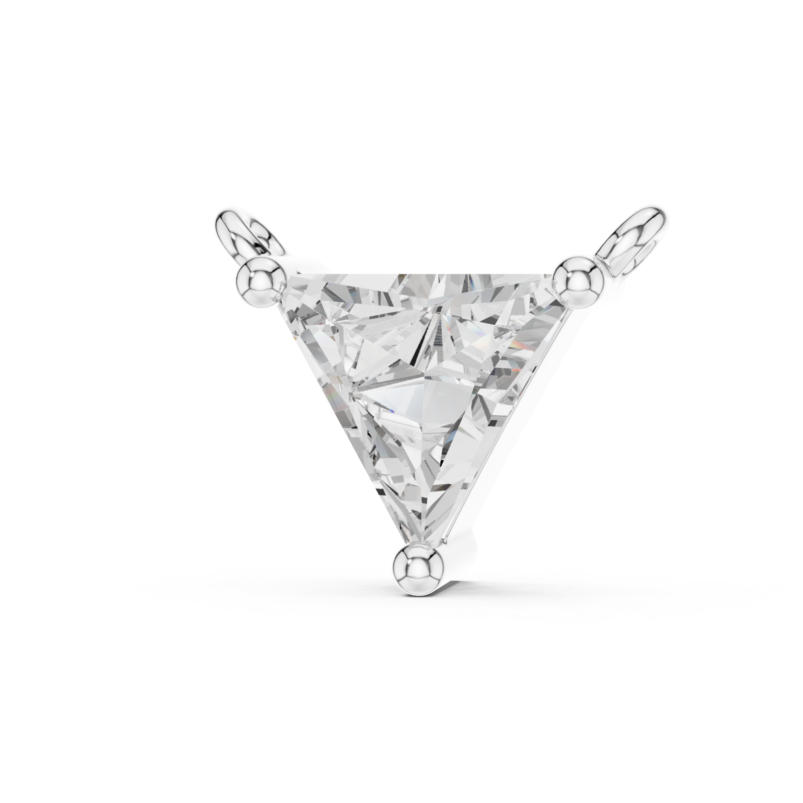  White Gold Celestial Trillion Harmony Pendant Right View