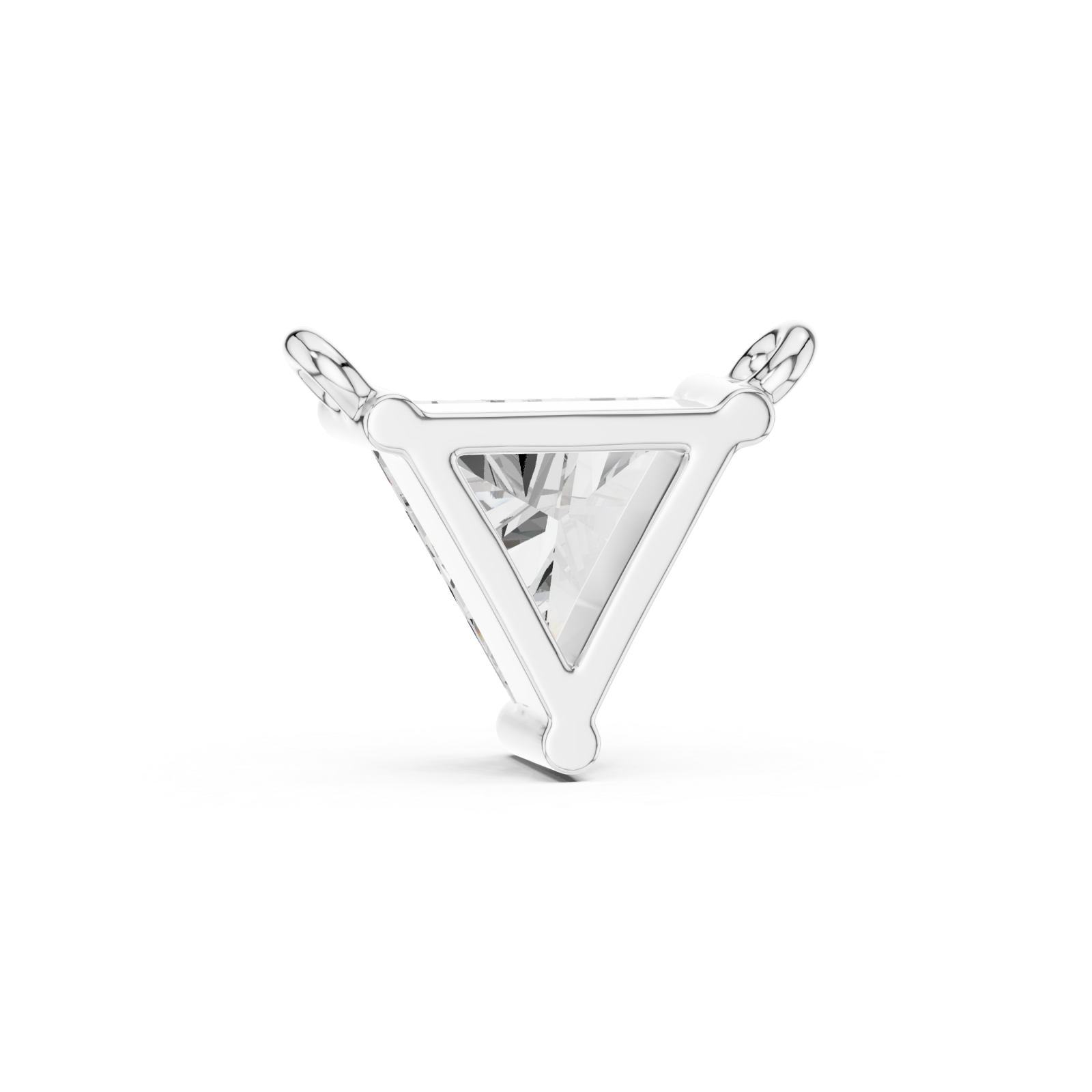  White Gold Celestial Trillion Harmony Pendant Front View