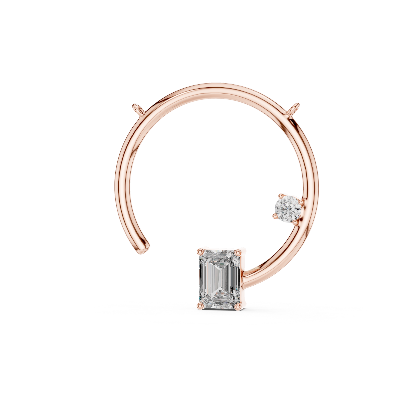  Rose Gold Celestial Arc Pendant Right View