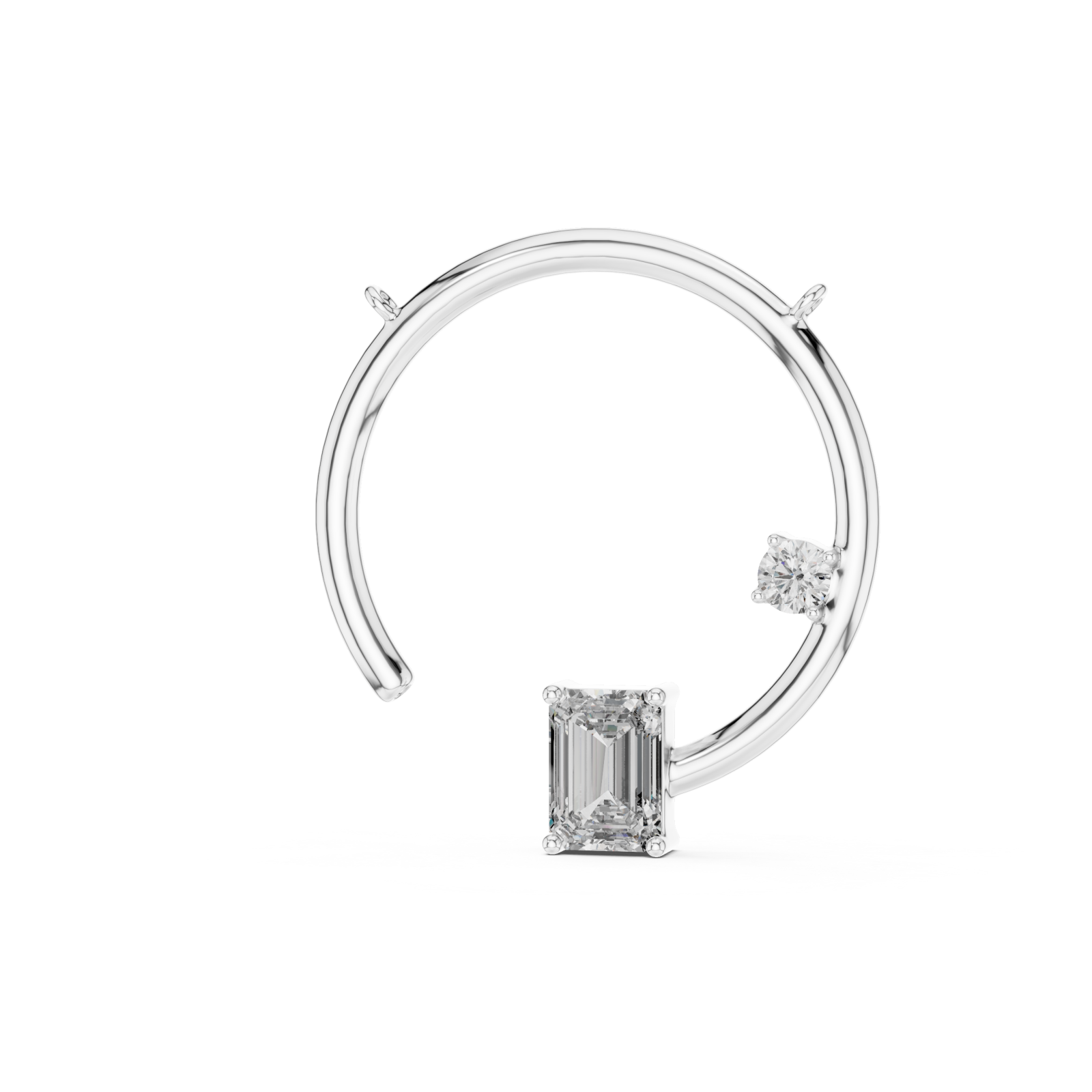  White Gold Celestial Arc Pendant Right View