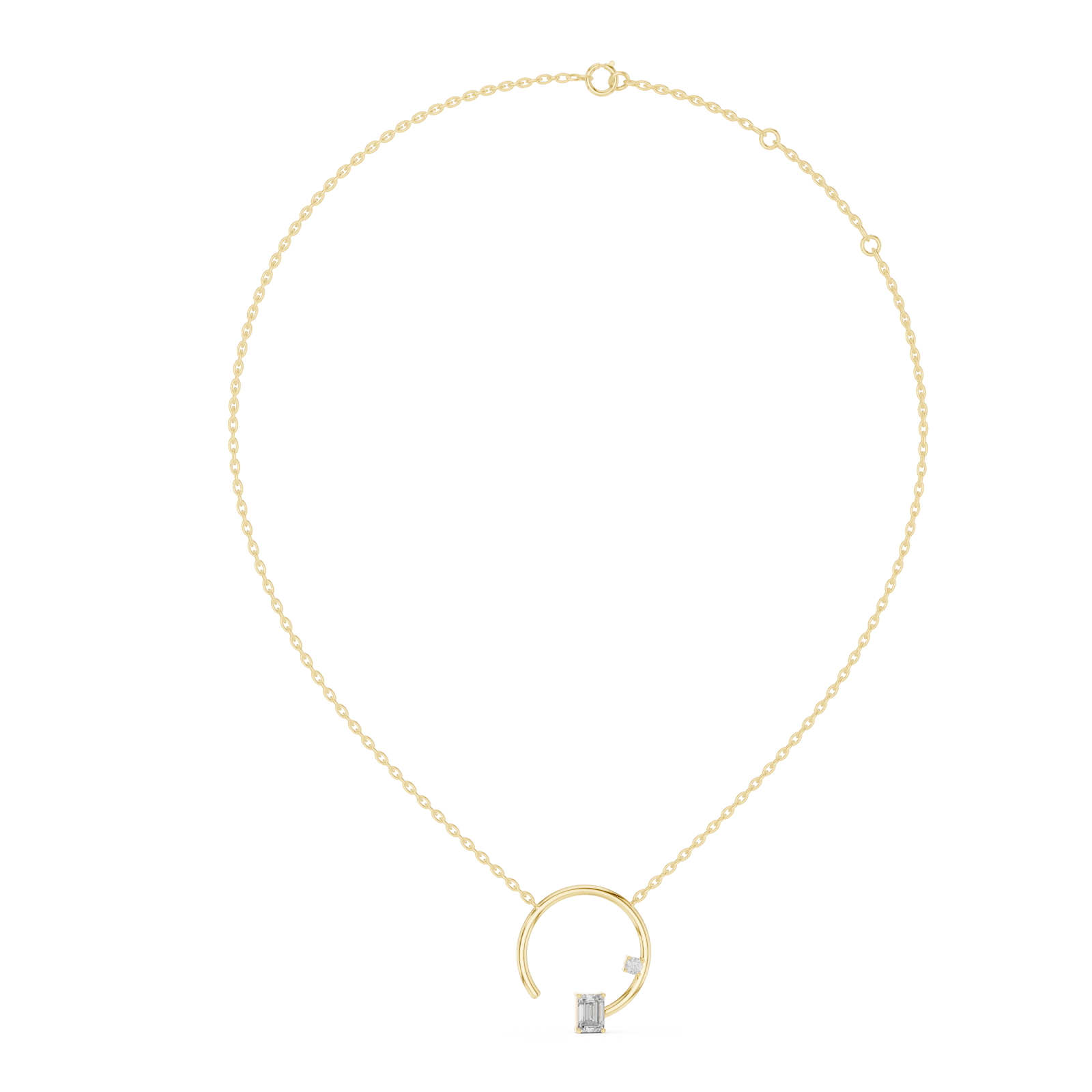  Gold Celestial Arc Pendant Left View