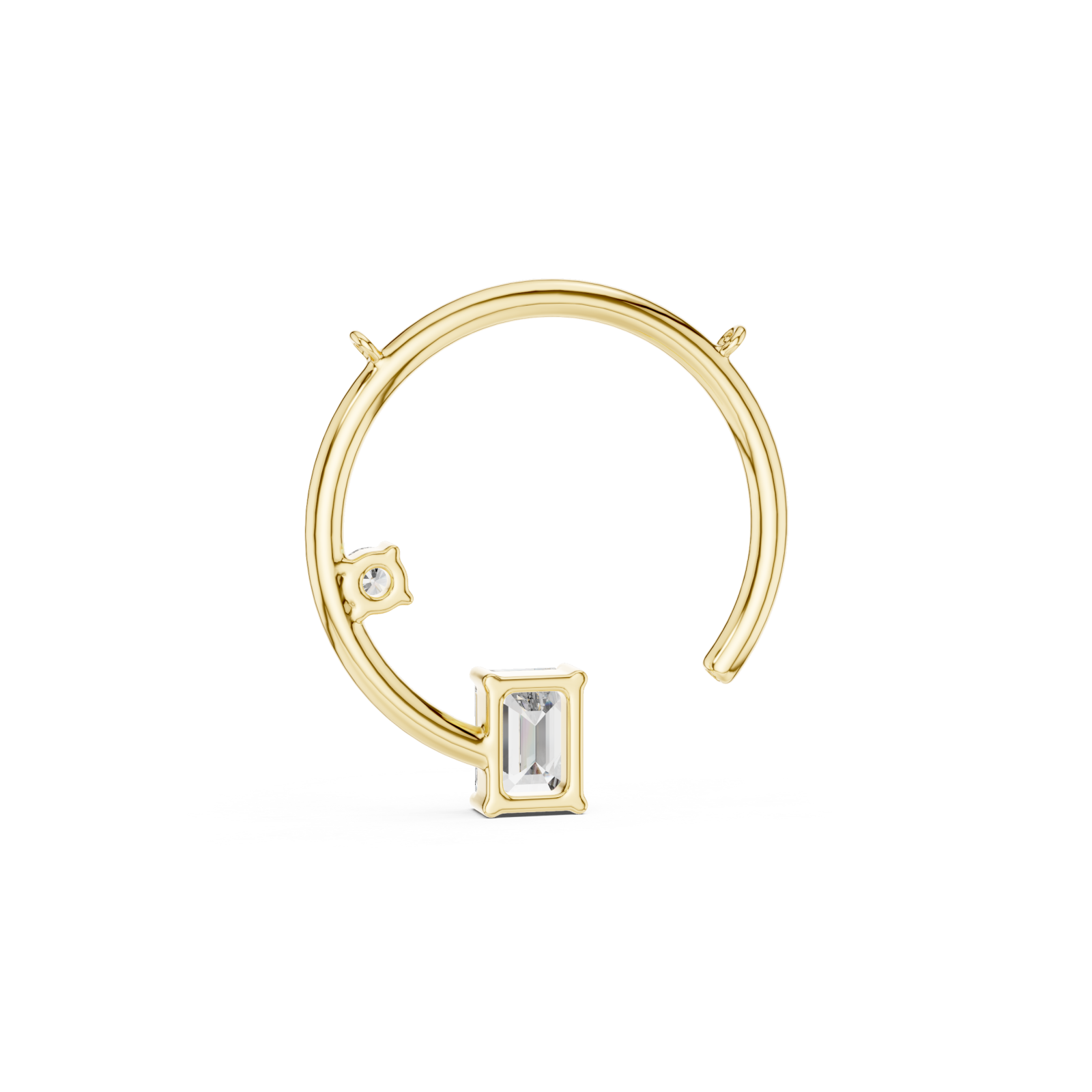 Gold Celestial Arc Pendant Front View