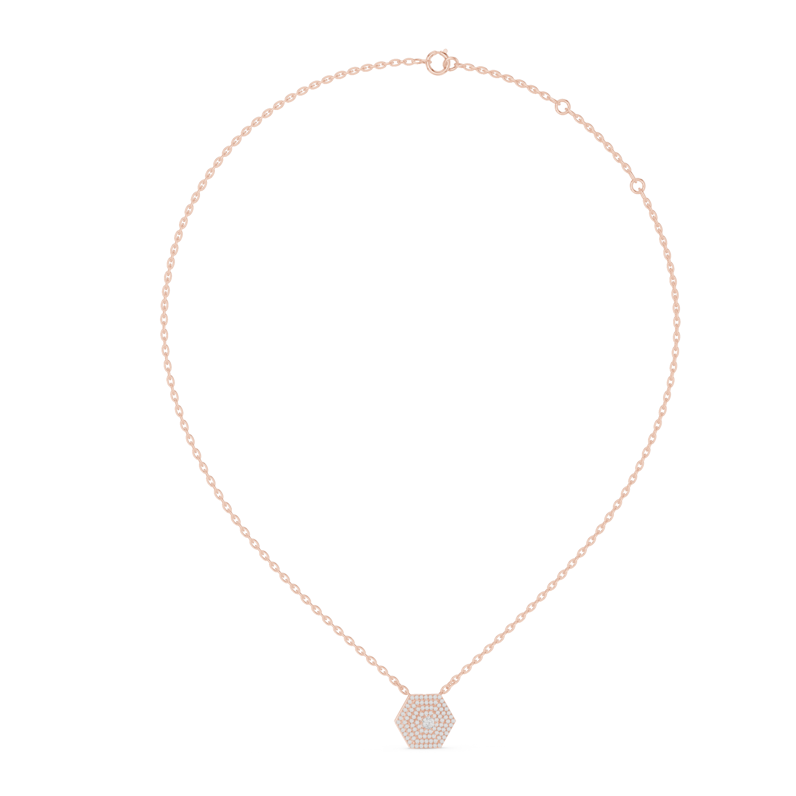  Rose Gold Infinite Gleam Shimmer Pendant Left View