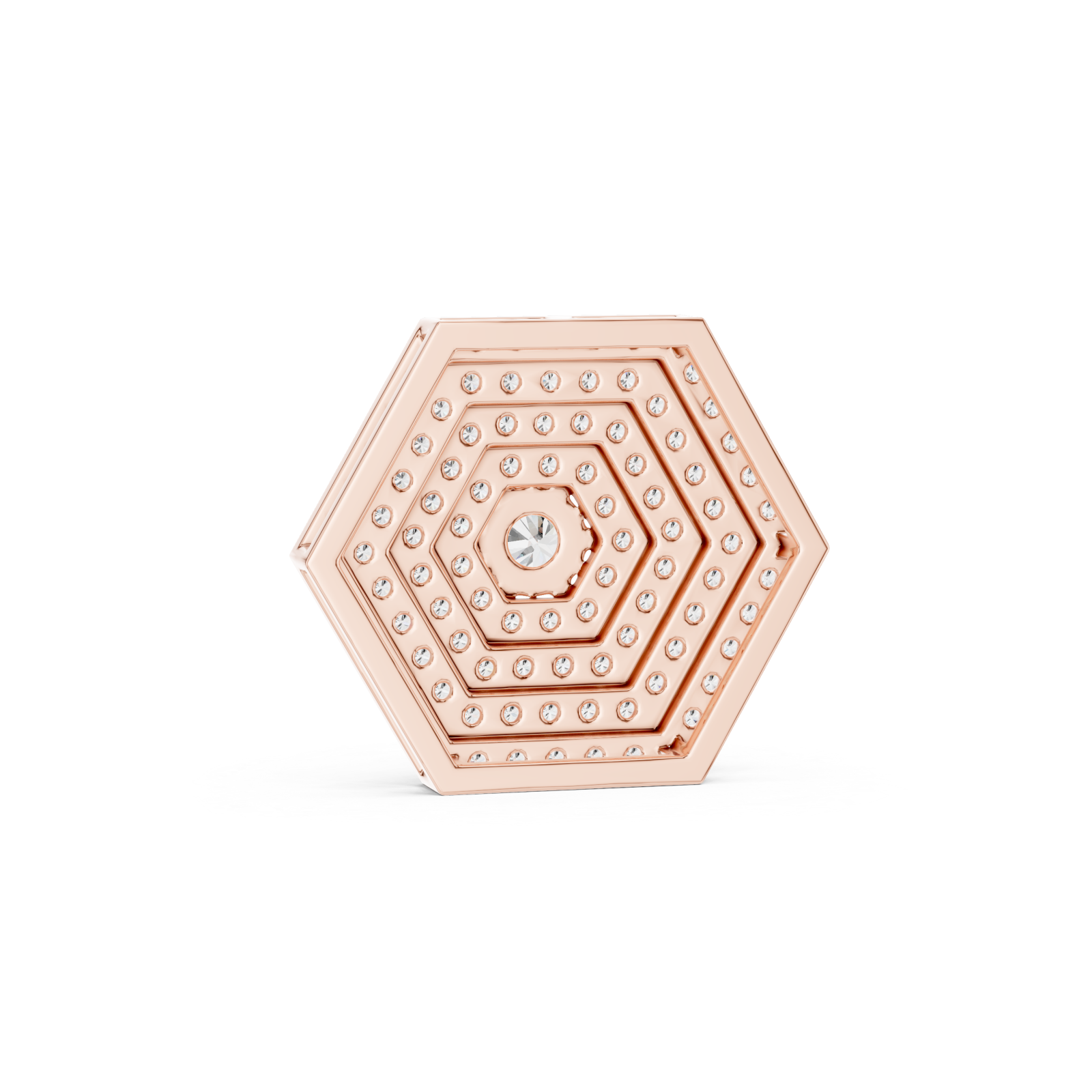  Rose Gold Infinite Gleam Shimmer Pendant Front View