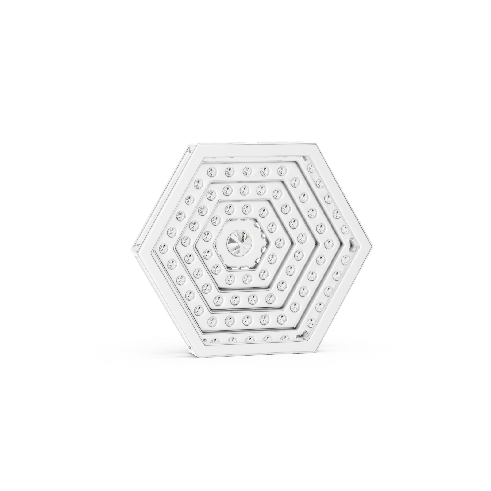  White Gold Infinite Gleam Shimmer Pendant Front View