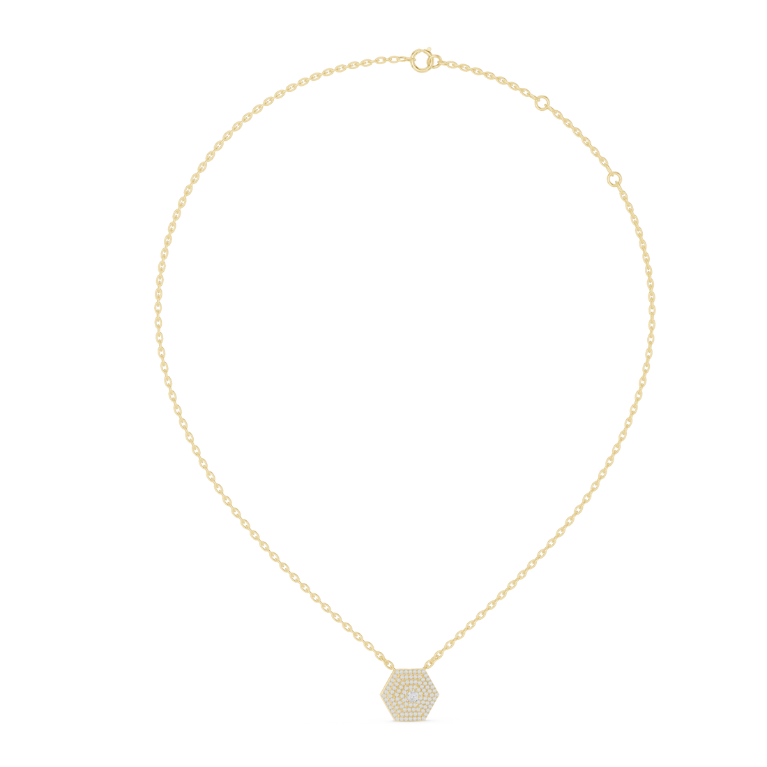 Gold Infinite Gleam Shimmer Pendant Right View