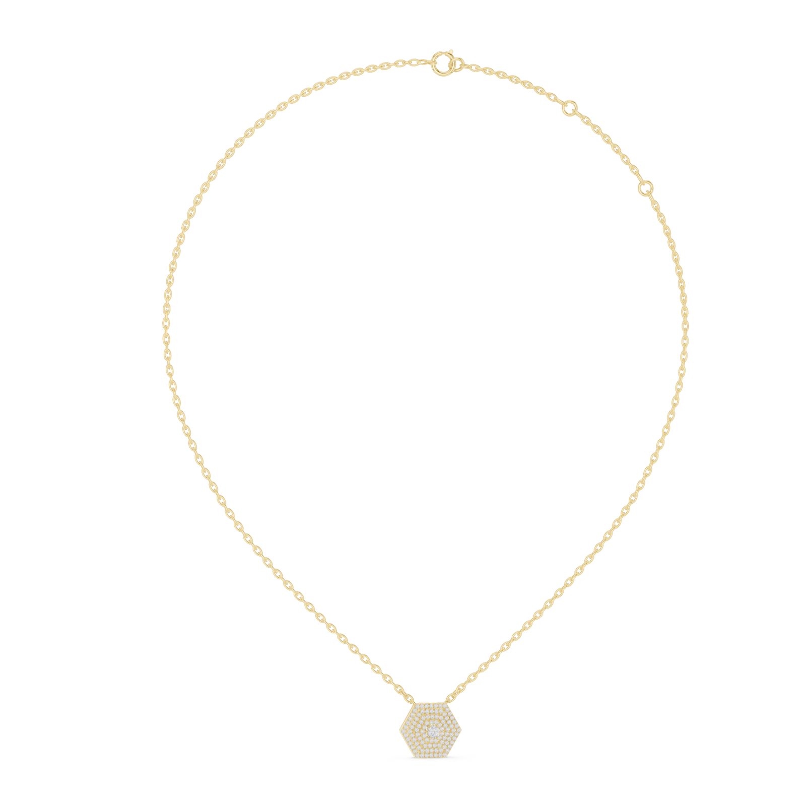  Gold Infinite Gleam Shimmer Pendant Left View