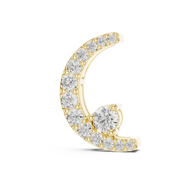 Gold Radiant Whisper Moon Pendant Right View