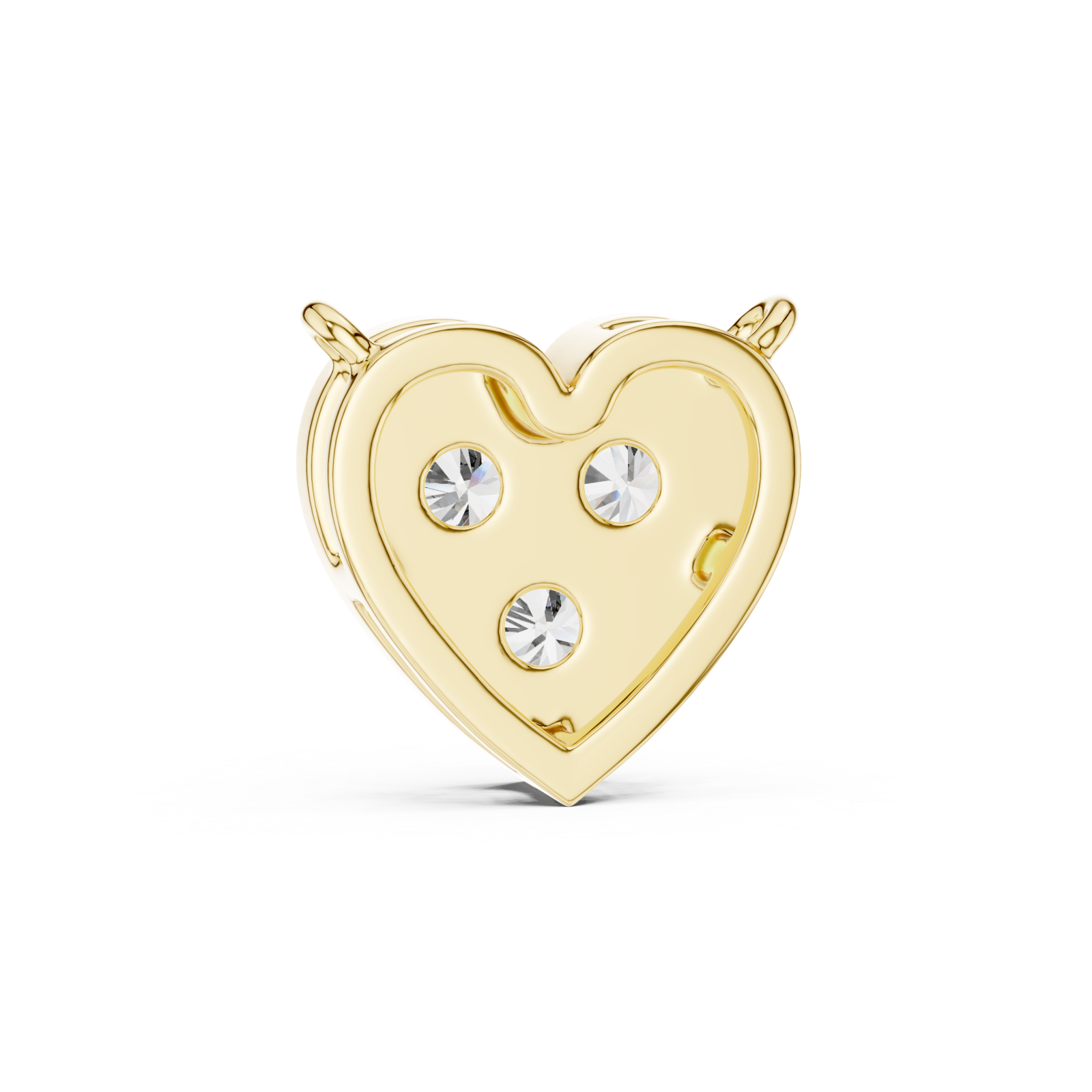  Gold Infinite Devotion Heart Charm Pendant Front View