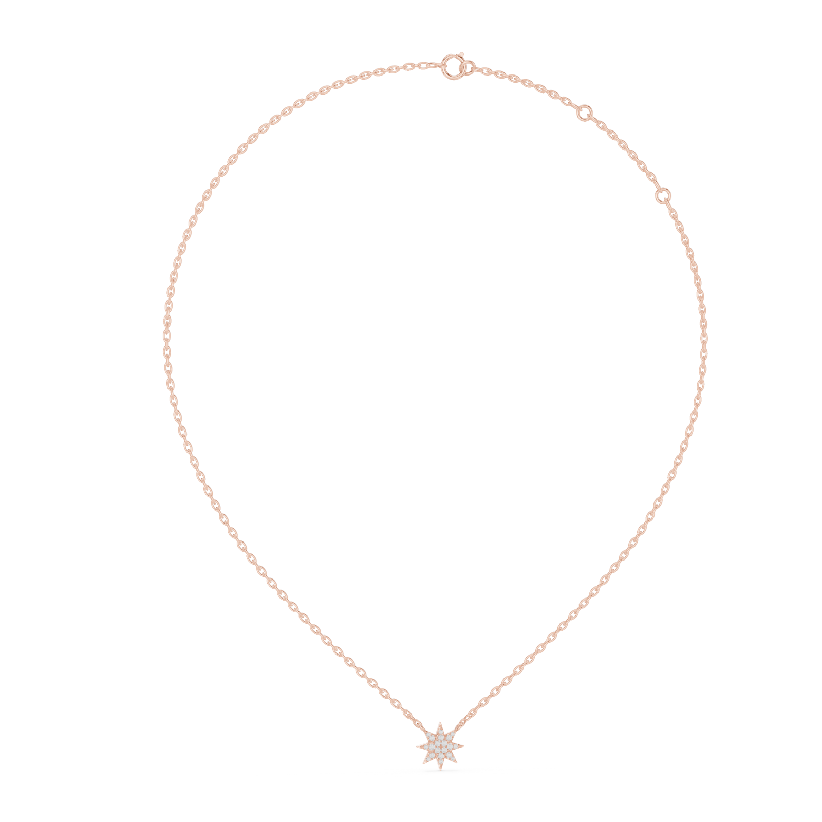  Rose Gold Northern Spark Pendant Left View