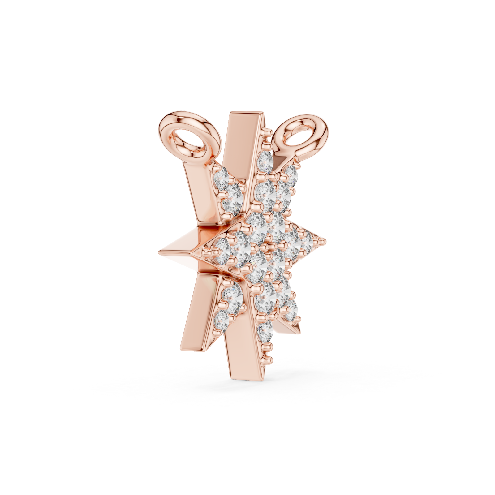  Rose Gold Northern Spark Pendant Side View