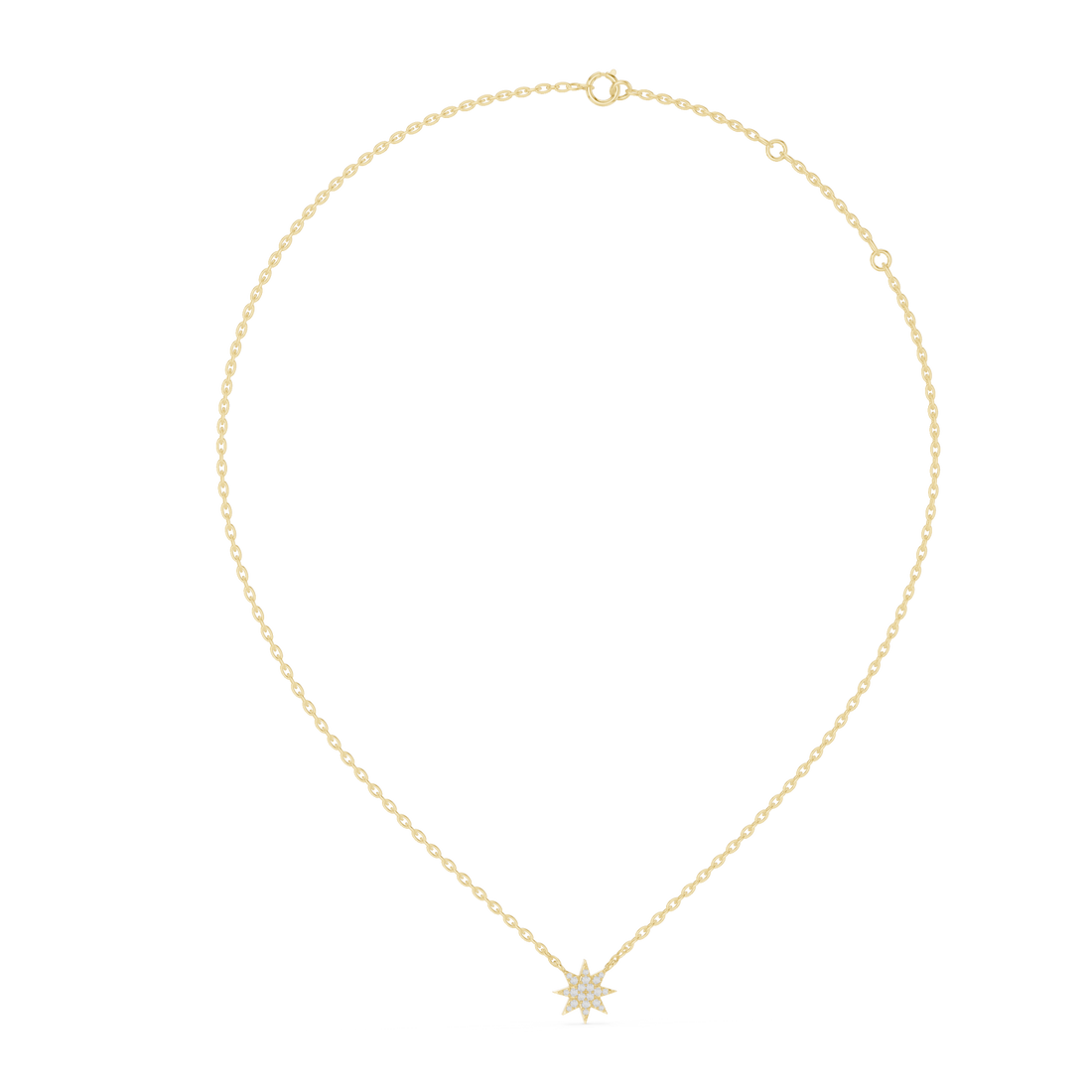 Gold Northern Spark Pendant Right View