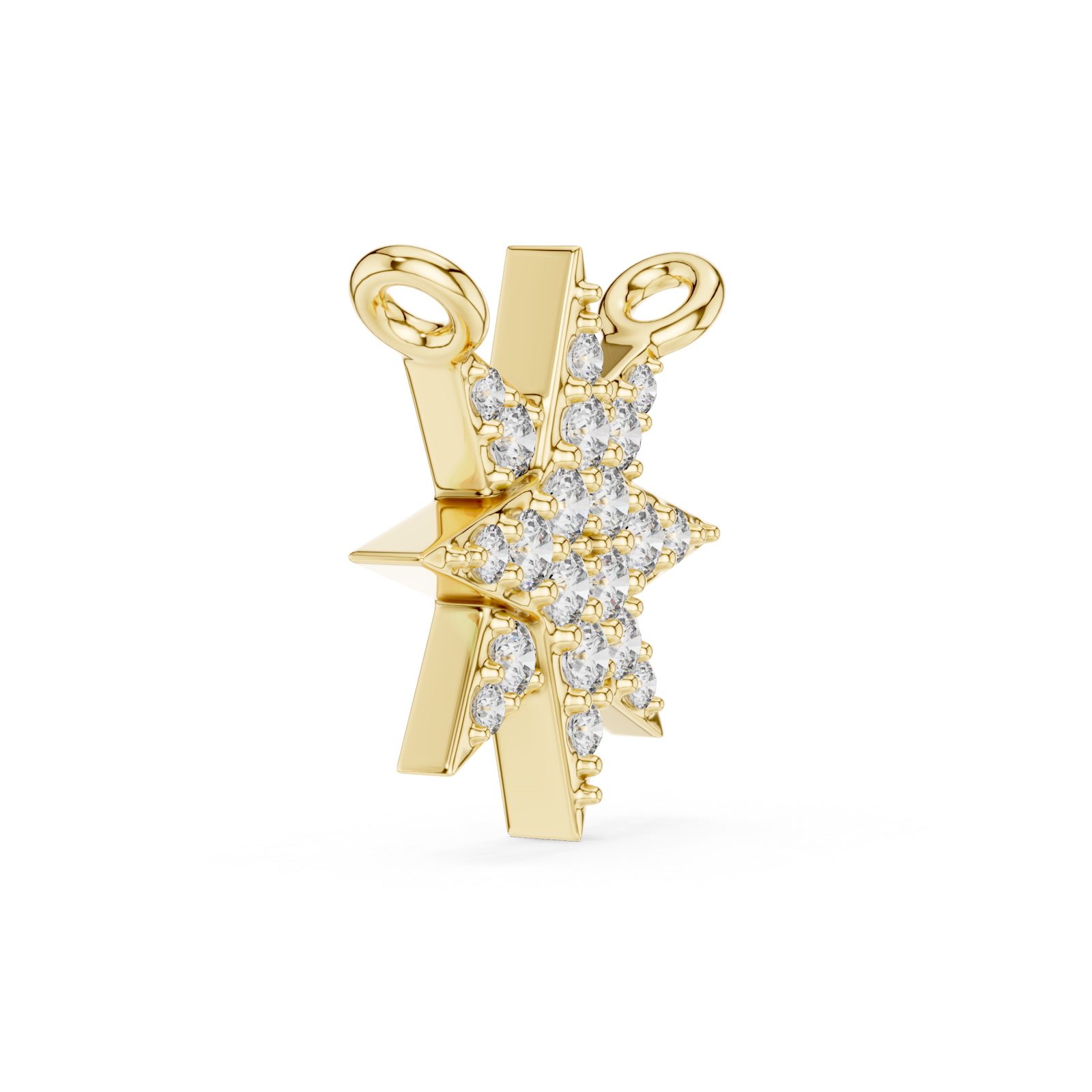  Gold Northern Spark Pendant Side View