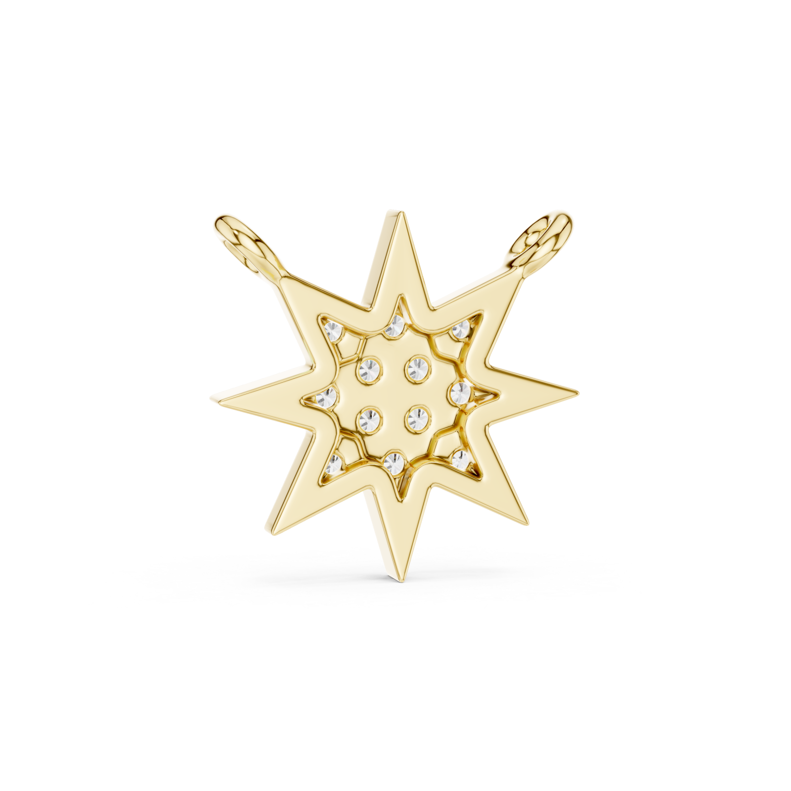  Gold Northern Spark Pendant Front View