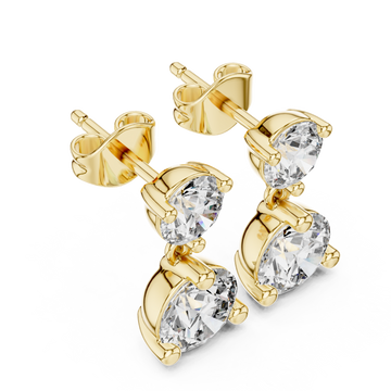 Gold Celestial Harmony Double-round Earrings Right View