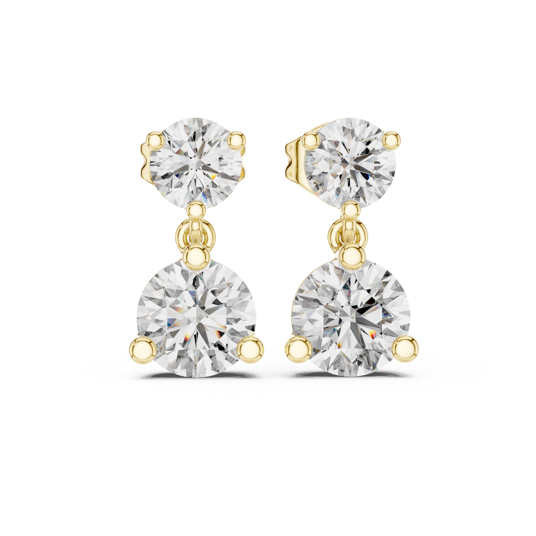 Gold Celestial Harmony Double-round Earrings Right View