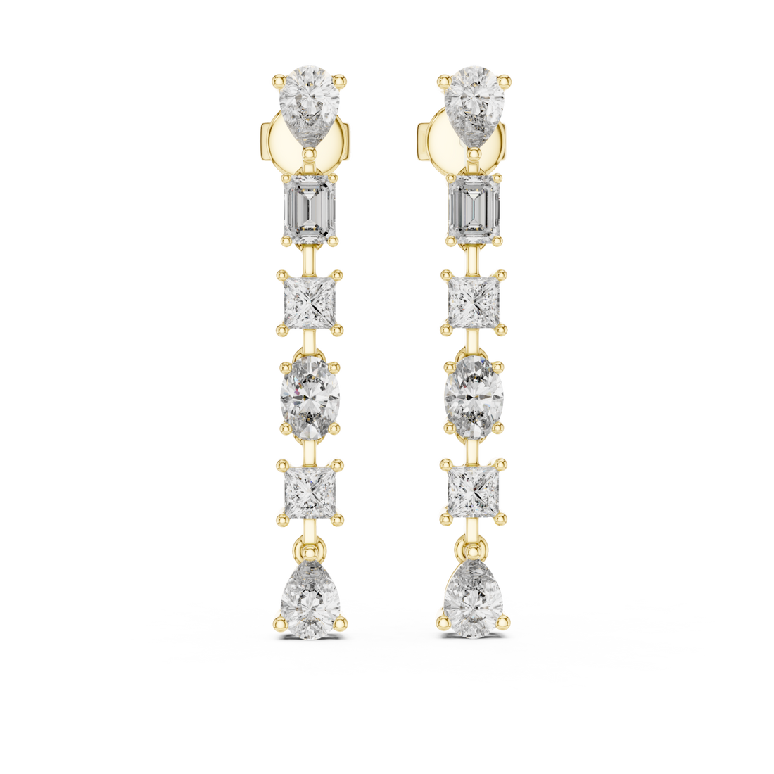Gold Chic Whisper Love Dangle Earrings Right View