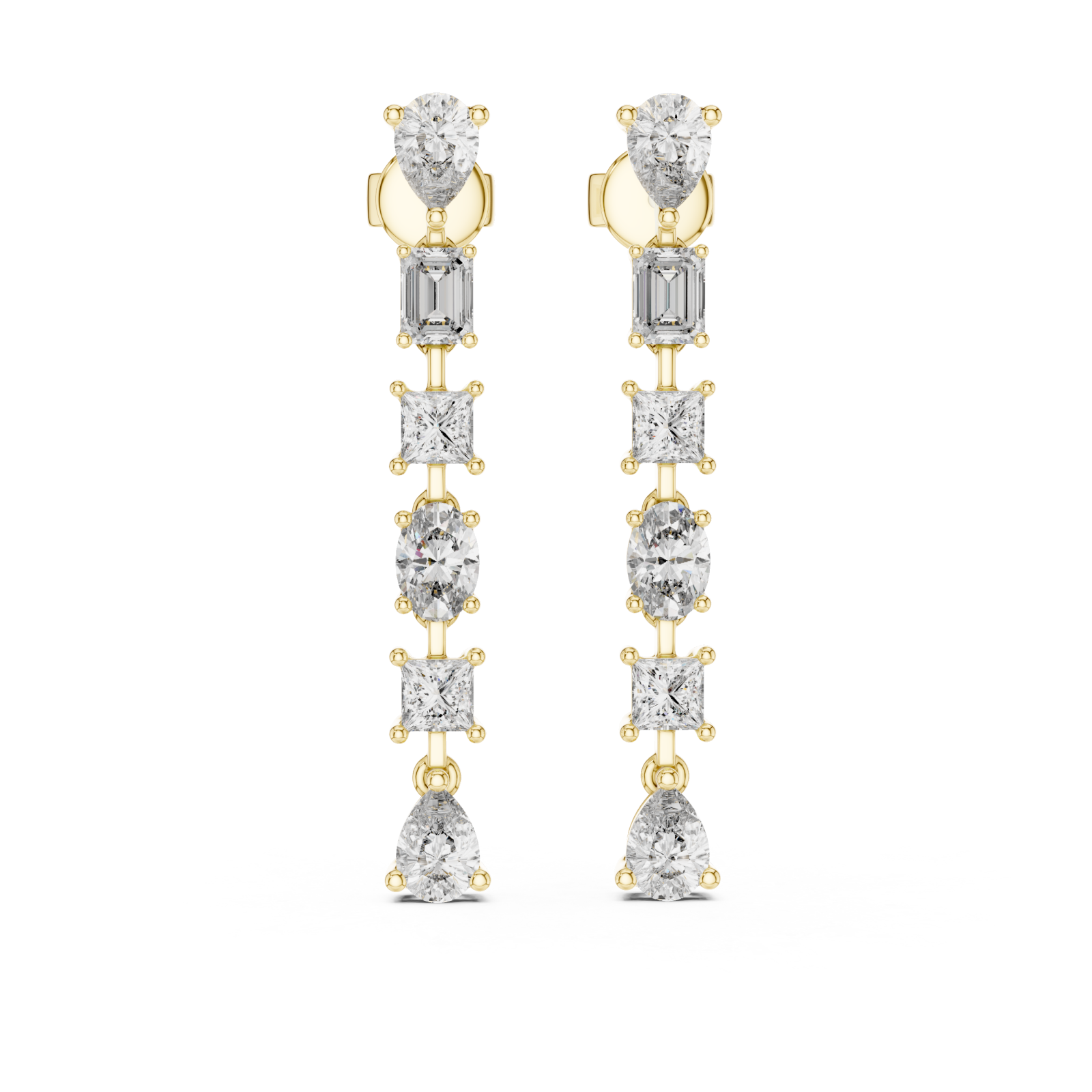  Gold Chic Whisper Love Dangle Earrings Front View