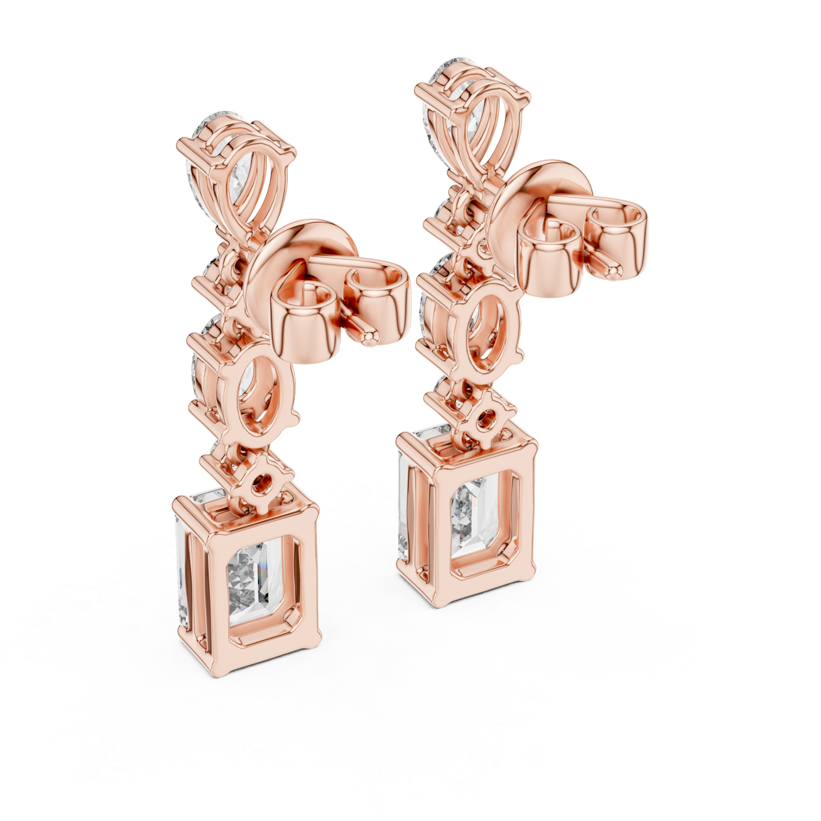  Rose Gold Celestial Echo Silhouette Drops Side View