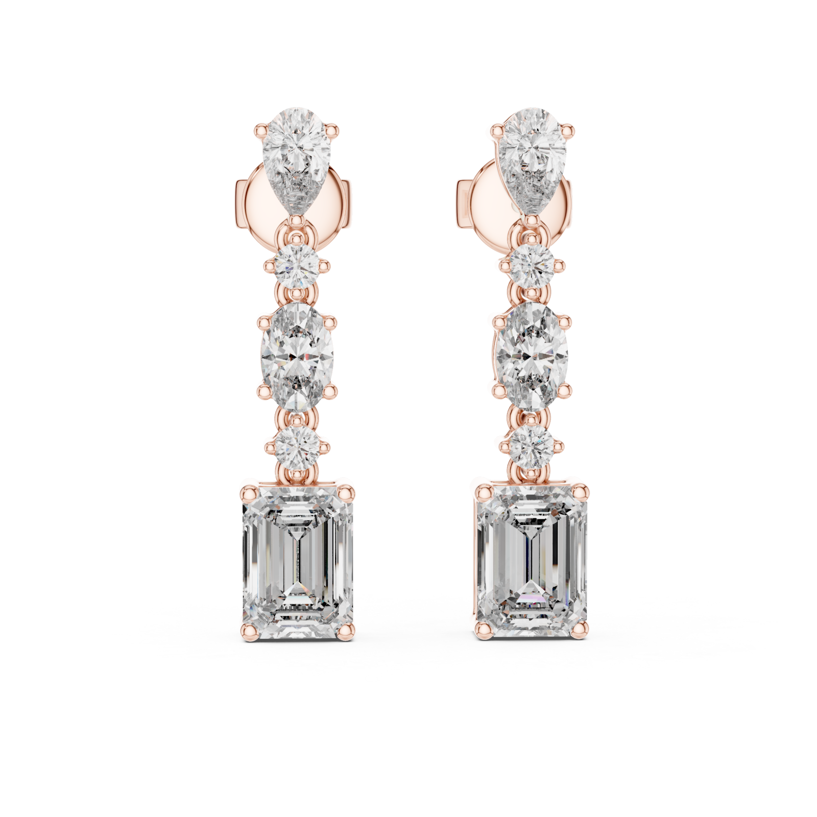  Rose Gold Celestial Echo Silhouette Drops Front View