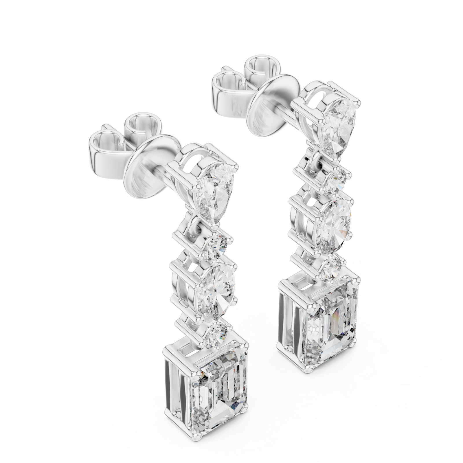  White Gold Celestial Echo Silhouette Drops Right View