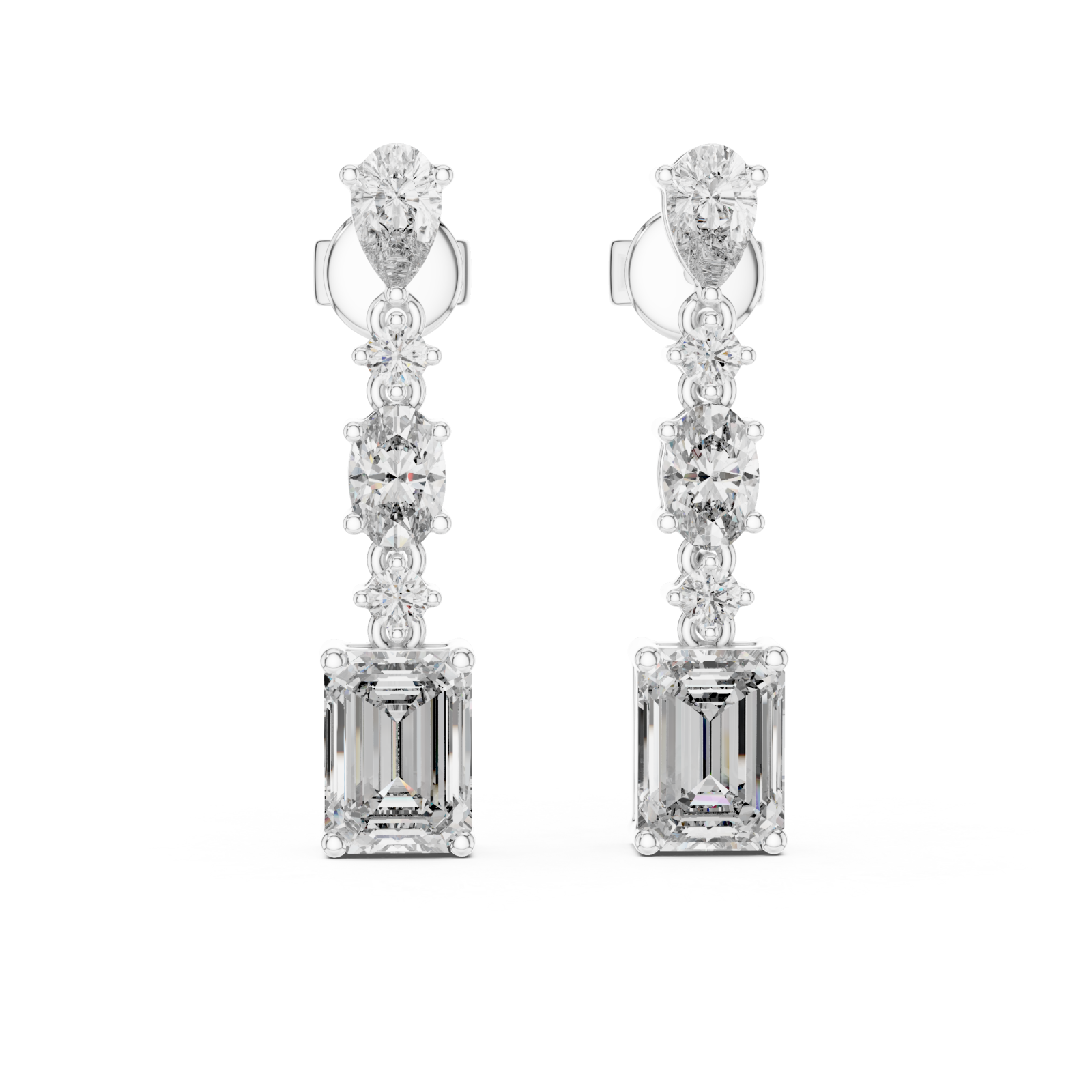  White Gold Celestial Echo Silhouette Drops Front View
