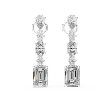 White Gold Celestial Echo Silhouette Drops Front View