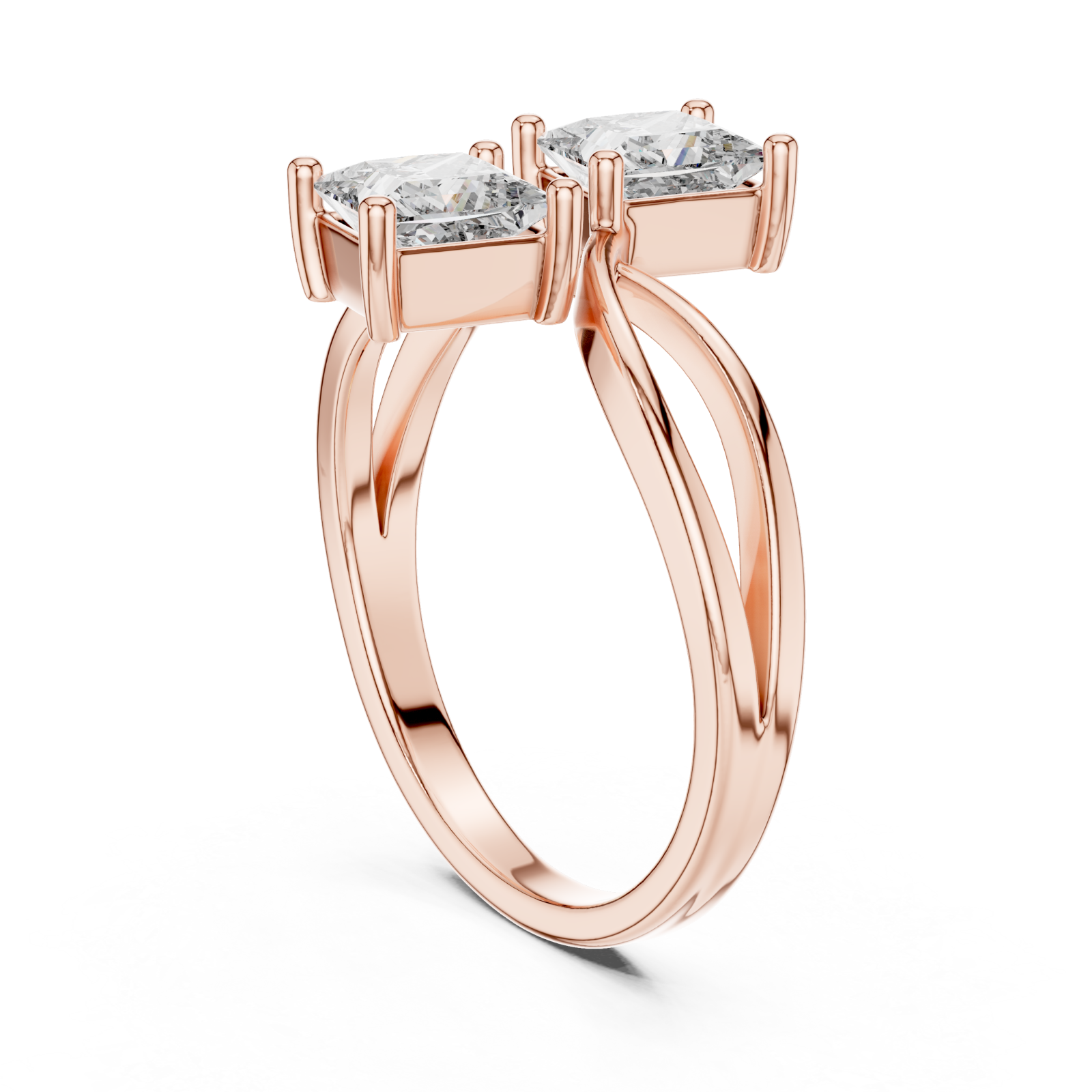  Rose Gold Infinite Vow Embrace Affinity Duo Band Left View