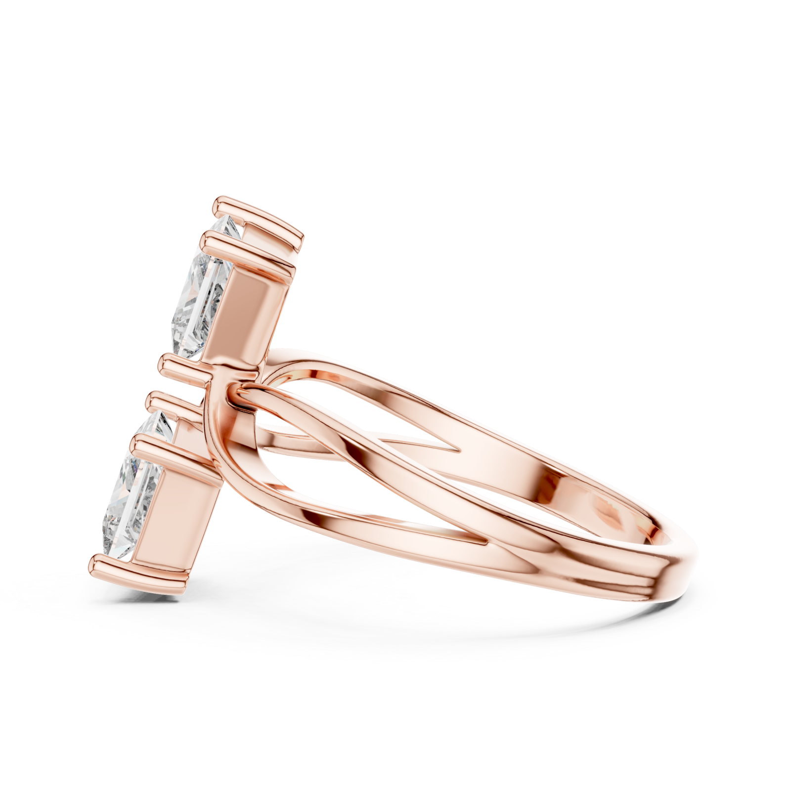  Rose Gold Infinite Vow Embrace Affinity Duo Band Side View