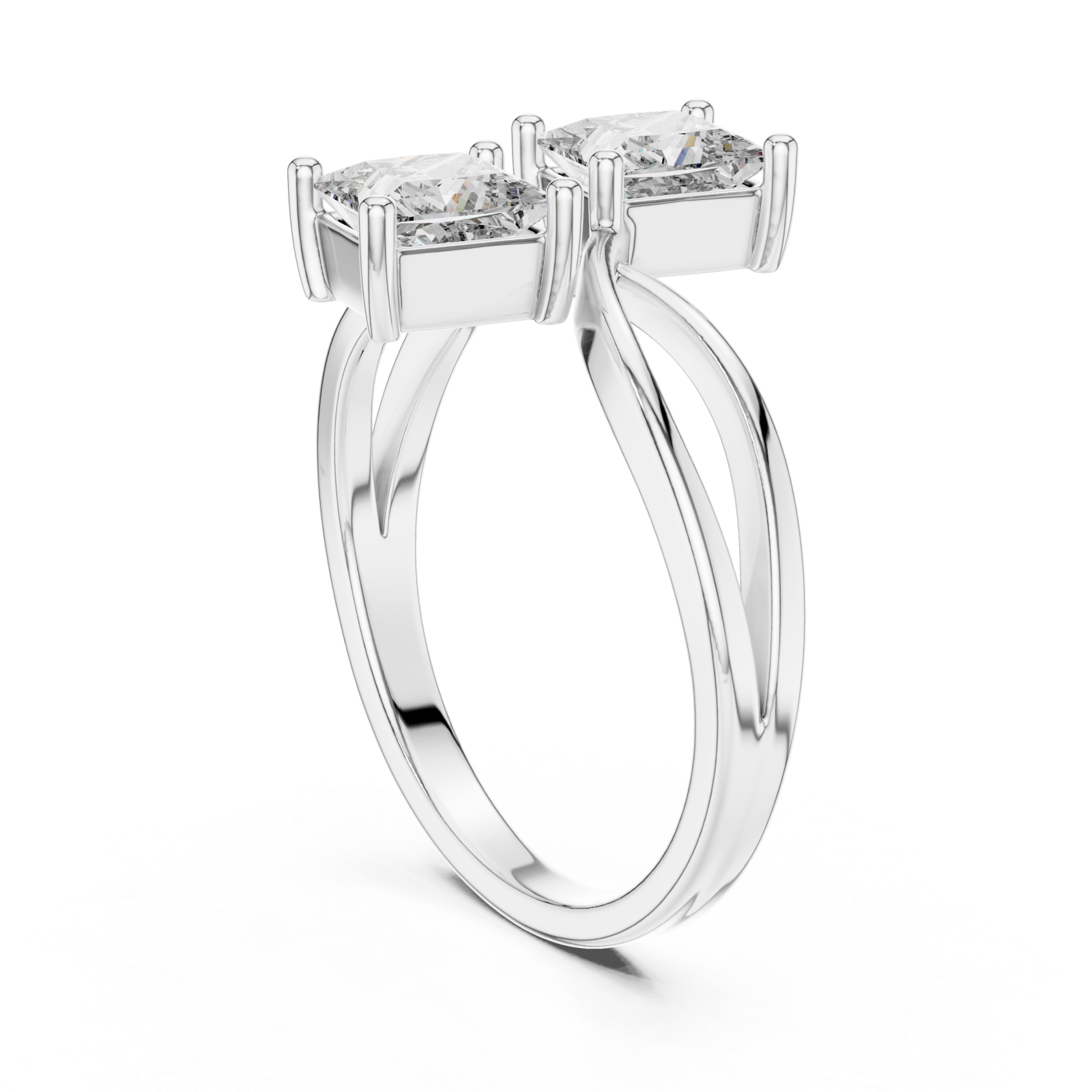  White Gold Infinite Vow Embrace Affinity Duo Band Left View