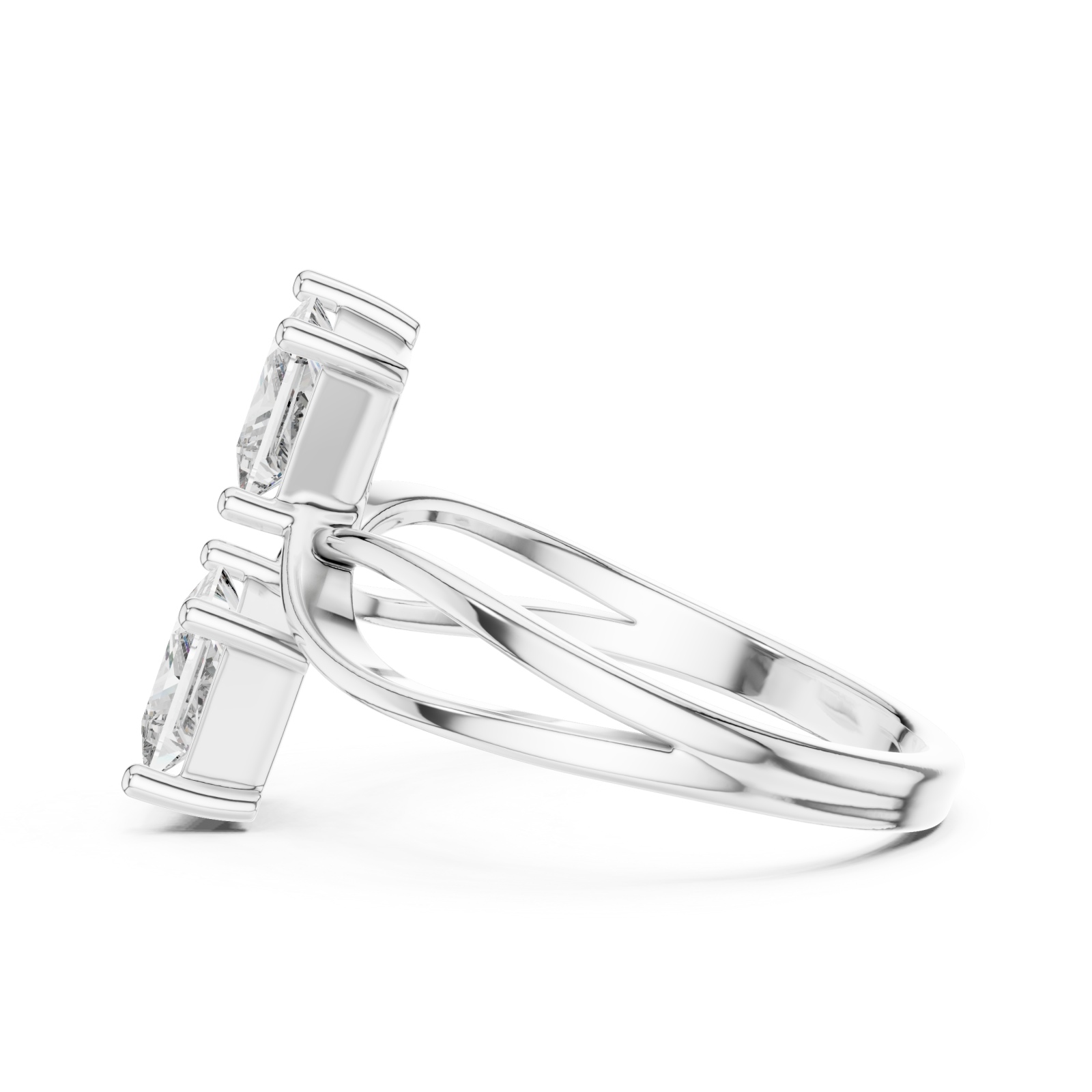  White Gold Infinite Vow Embrace Affinity Duo Band Side View